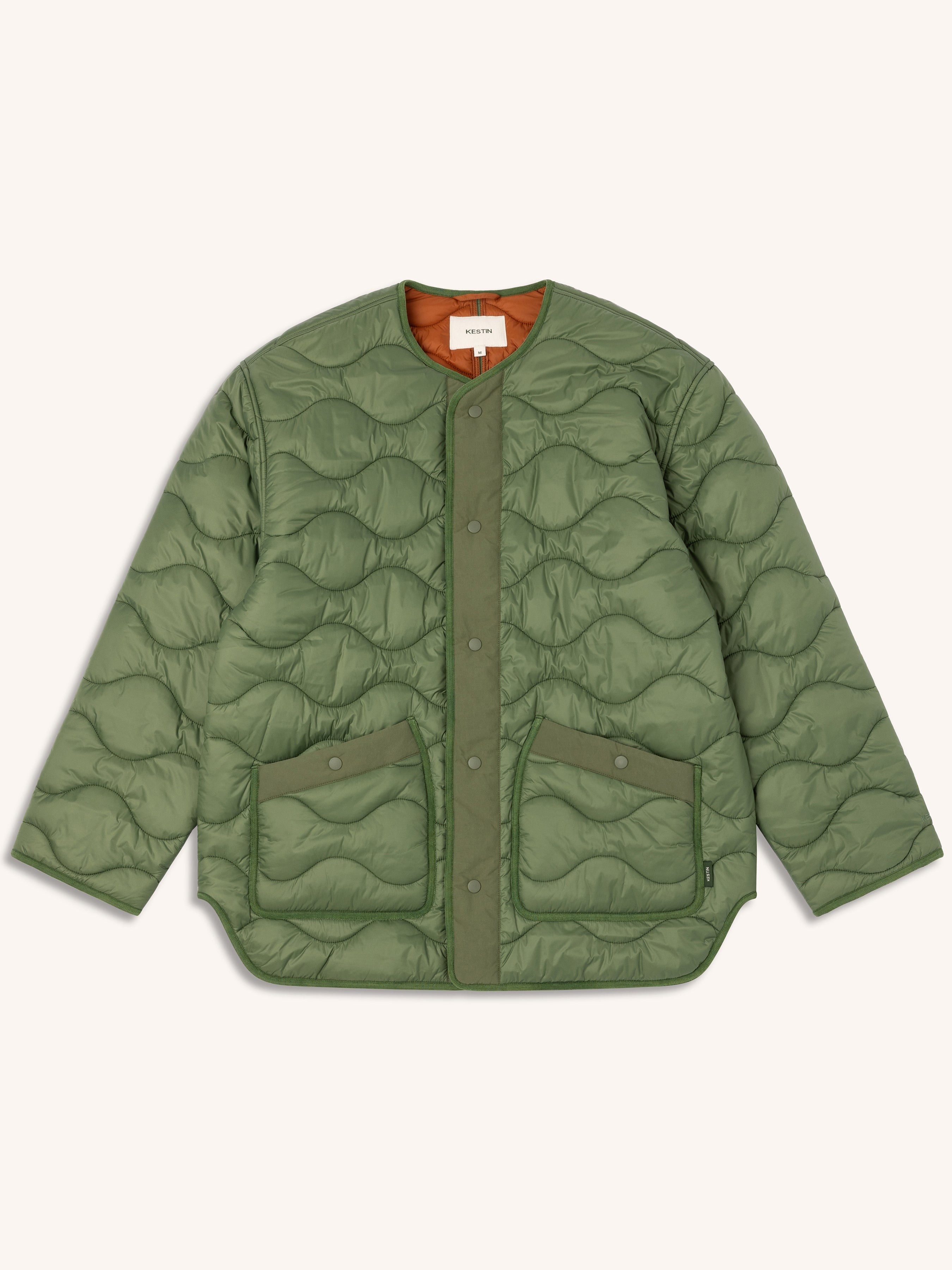 Islay Quilted Jacket in Fern Green Recycled Nylon