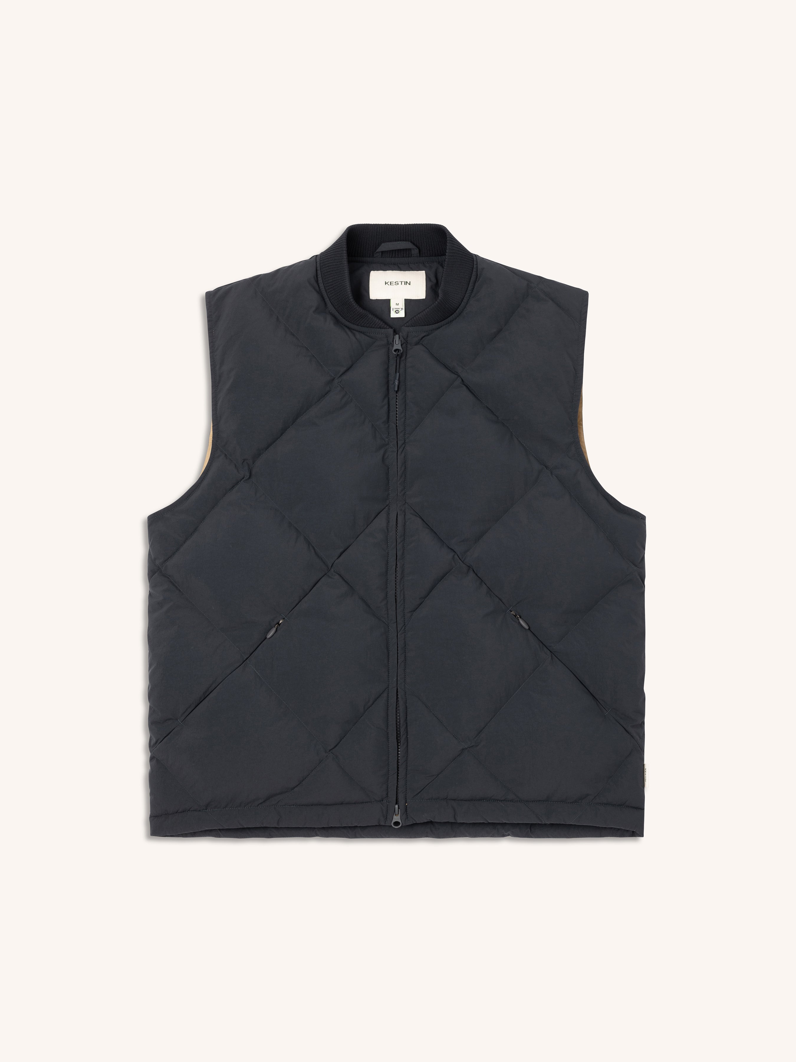 Linton Vest in Charcoal Recycled Nylon