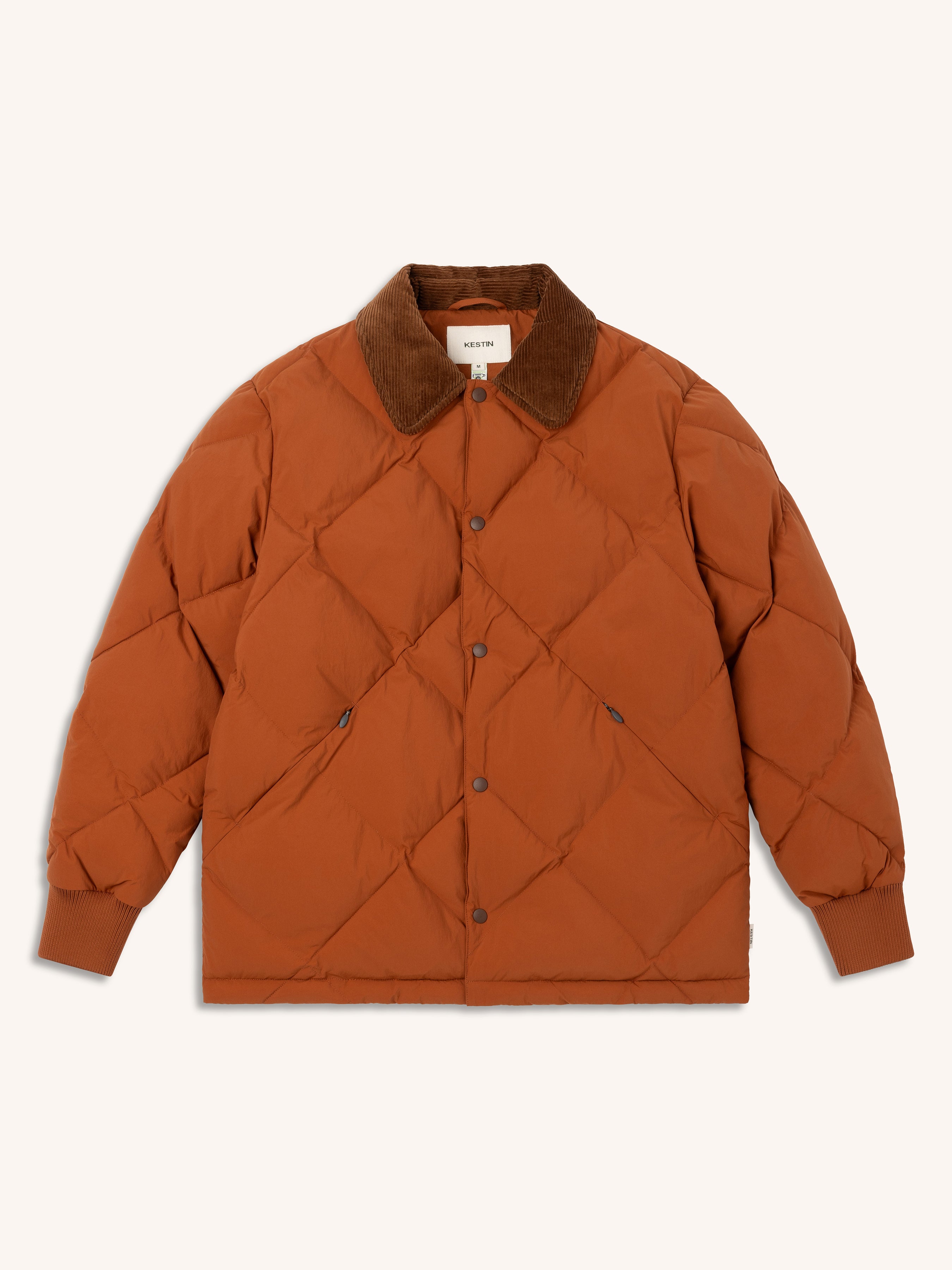Dunbar Jacket in Rust Orange Recycled Nylon