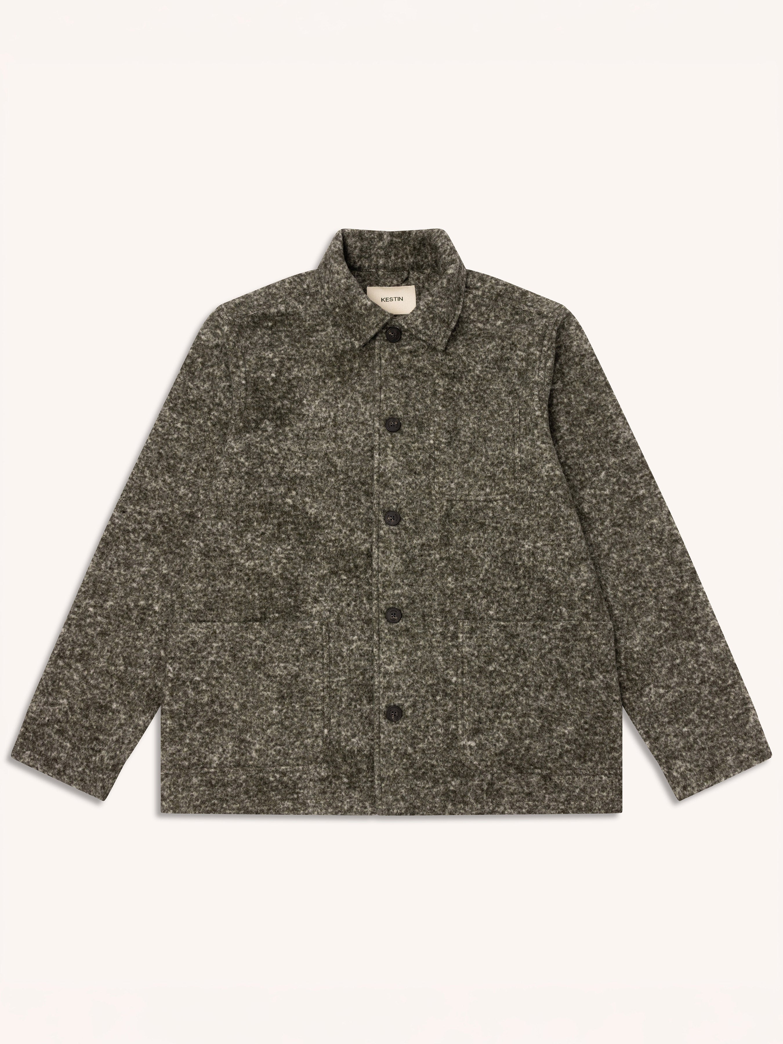 Ormiston Jacket in Olive Speckled Wool Blend