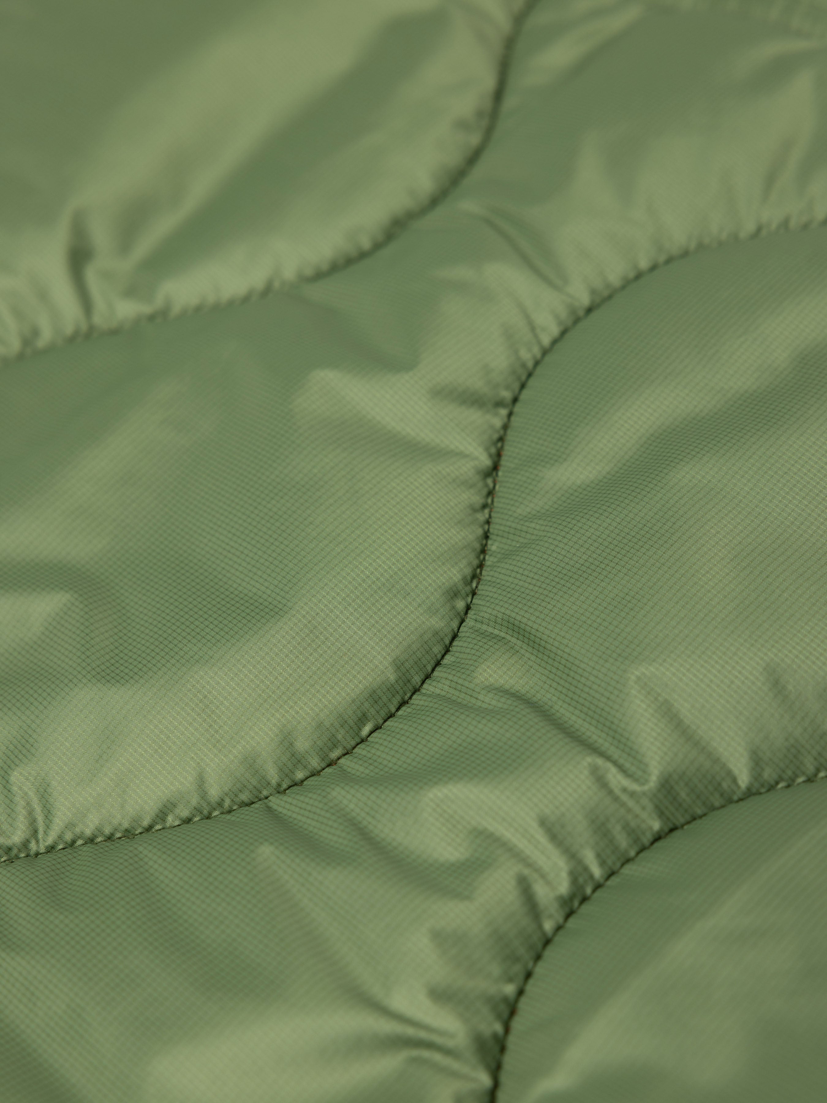 Islay Quilted Jacket in Fern Green Recycled Nylon