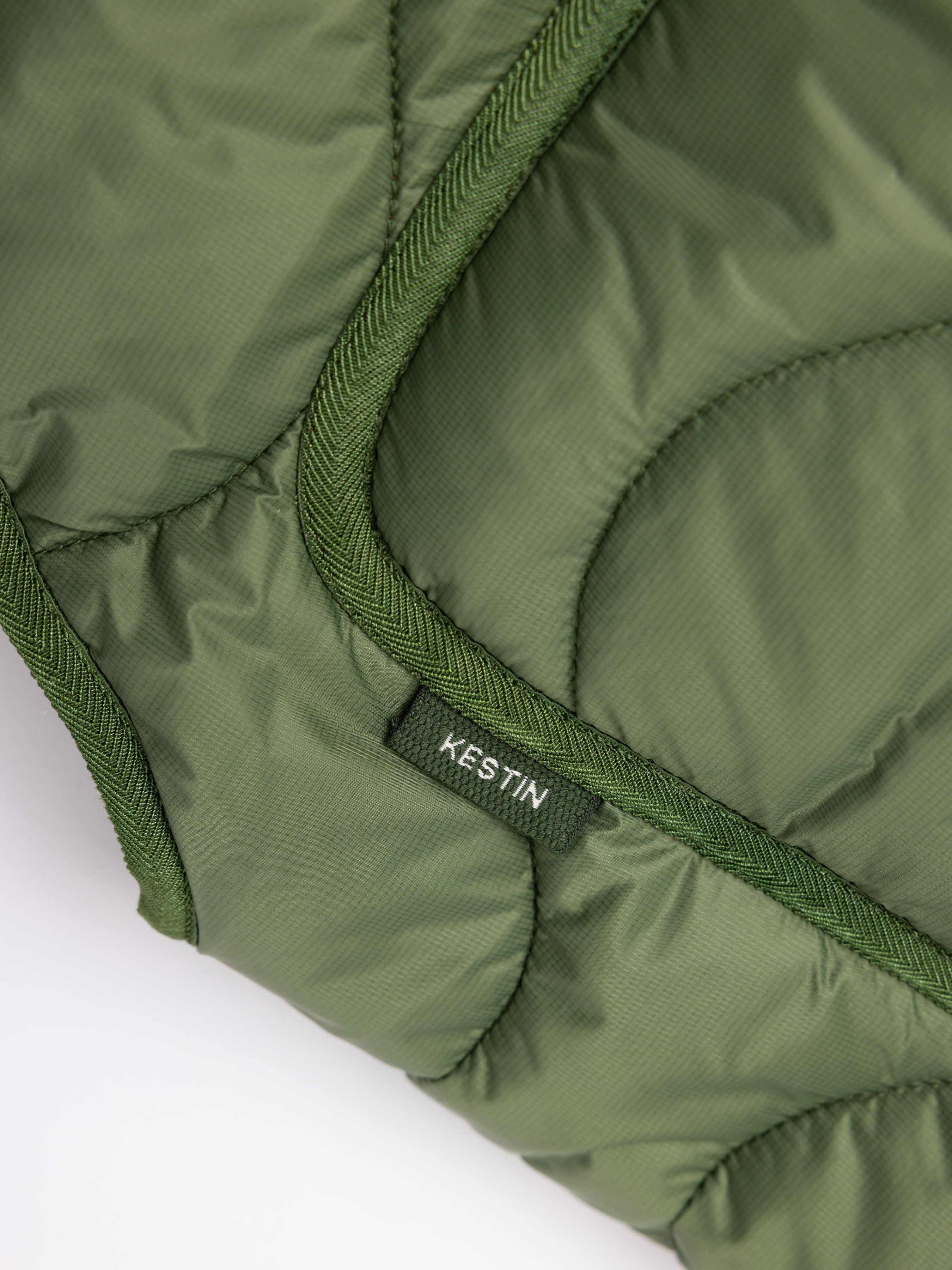 Islay Quilted Jacket in Fern Green Recycled Nylon
