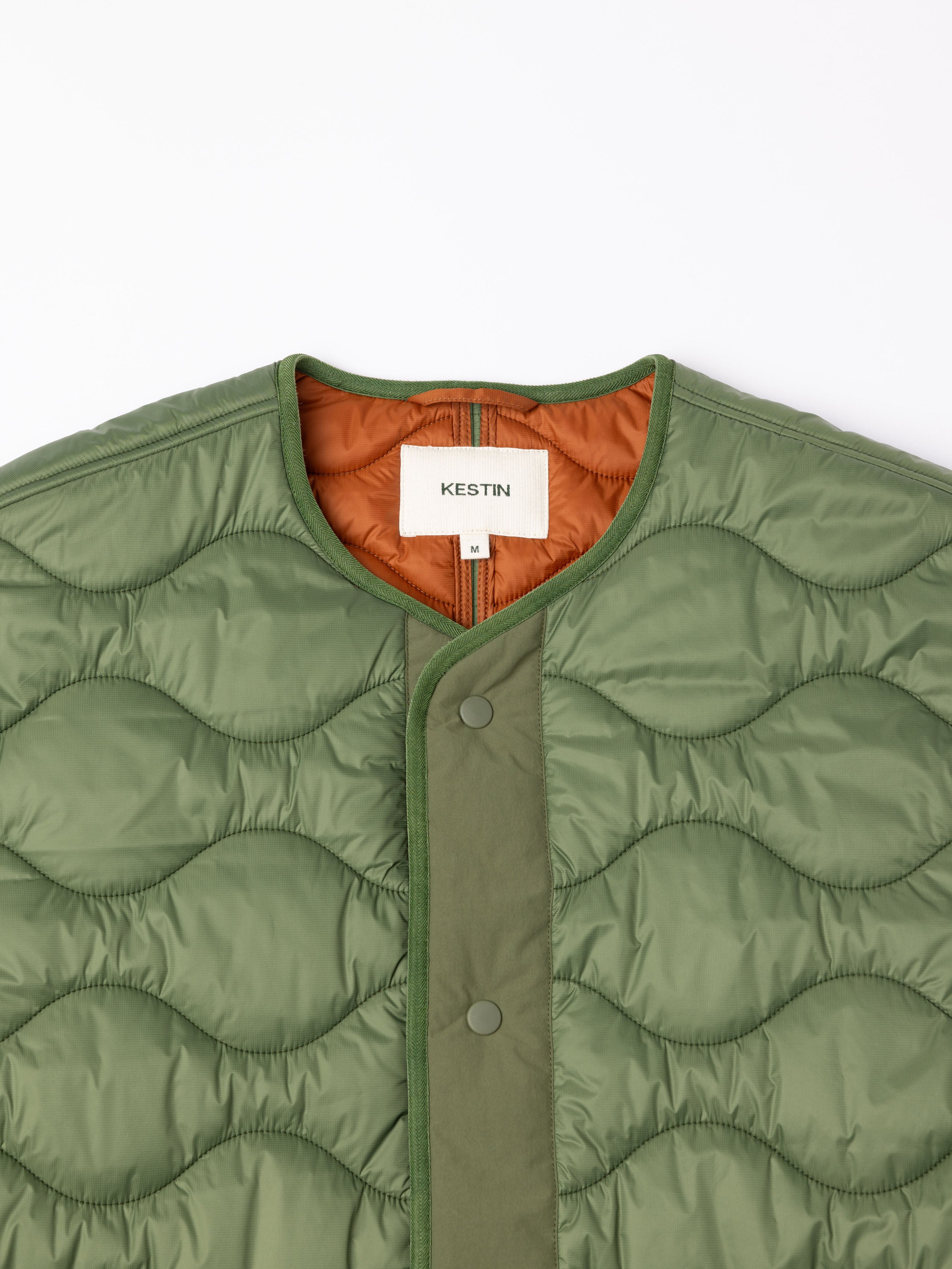 Islay Quilted Jacket in Fern Green Recycled Nylon