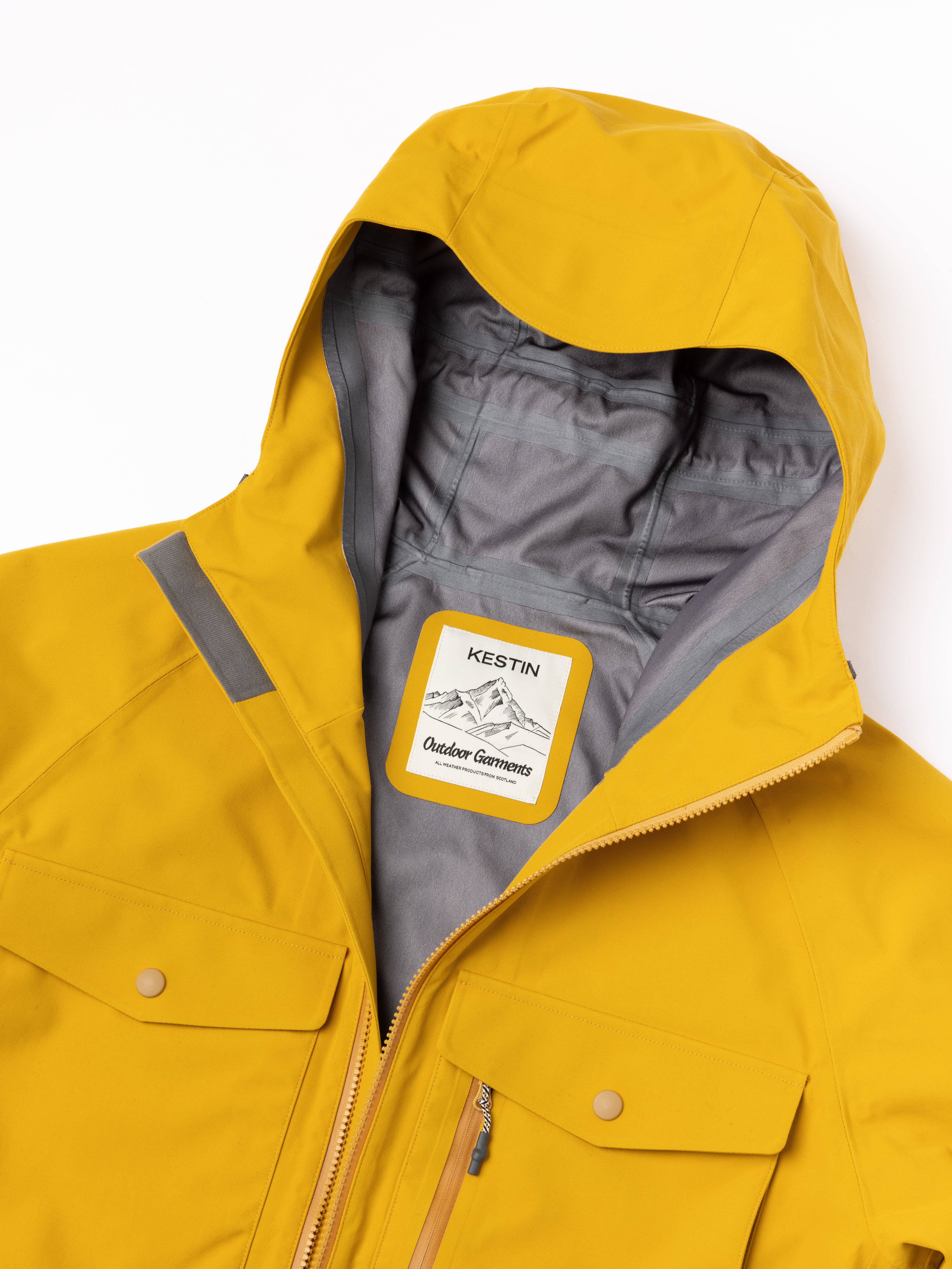 Glenbarr Waterproof Jacket in Yellow Recycled Canvas