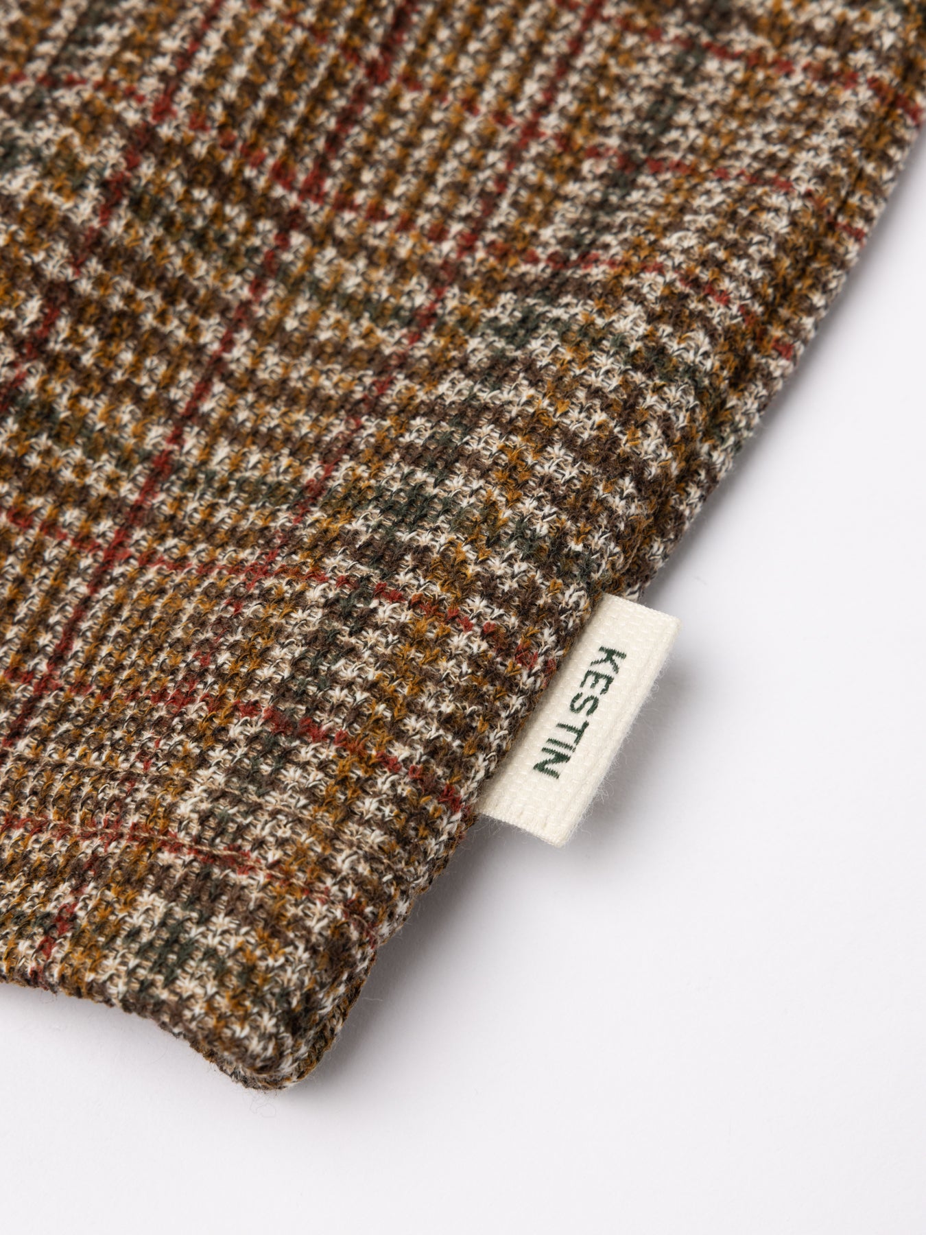 Portree Overshirt in Peat Printed Check Jersey