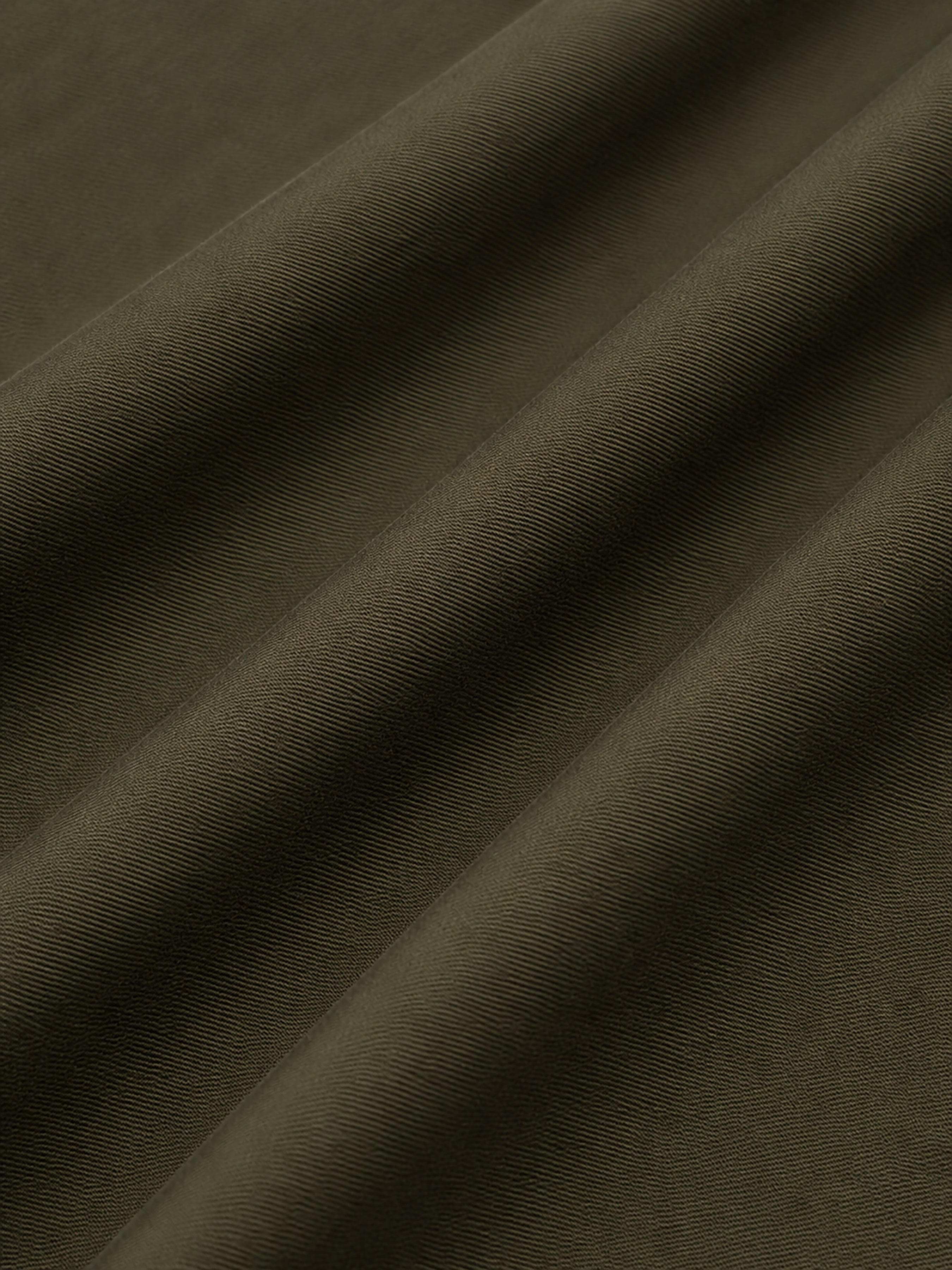 Inverness Trouser in Dark Olive Cotton Twill