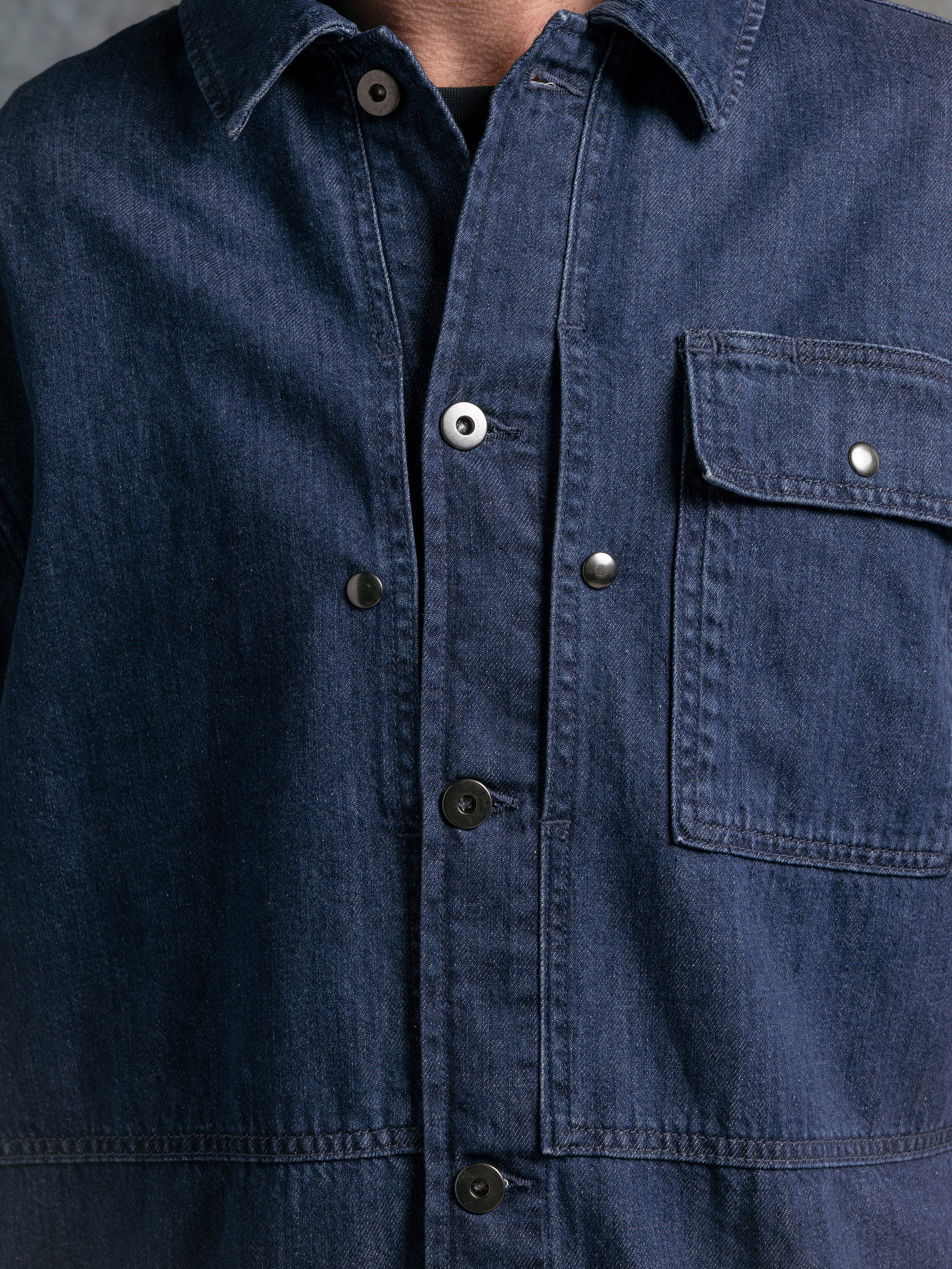Barra Overshirt in Washed Denim