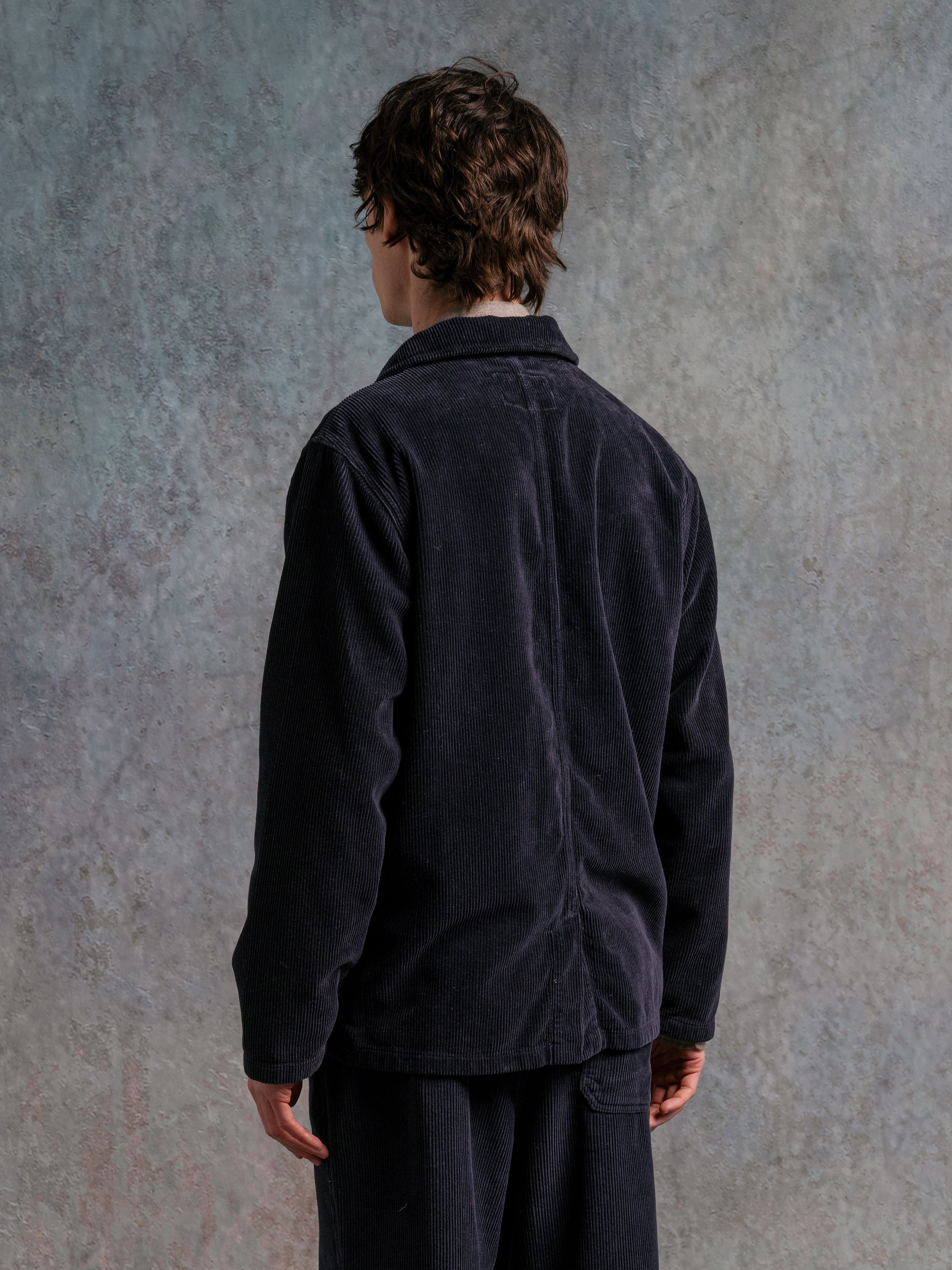 Huntly Jacket in Ink Navy 8-Wale Corduroy