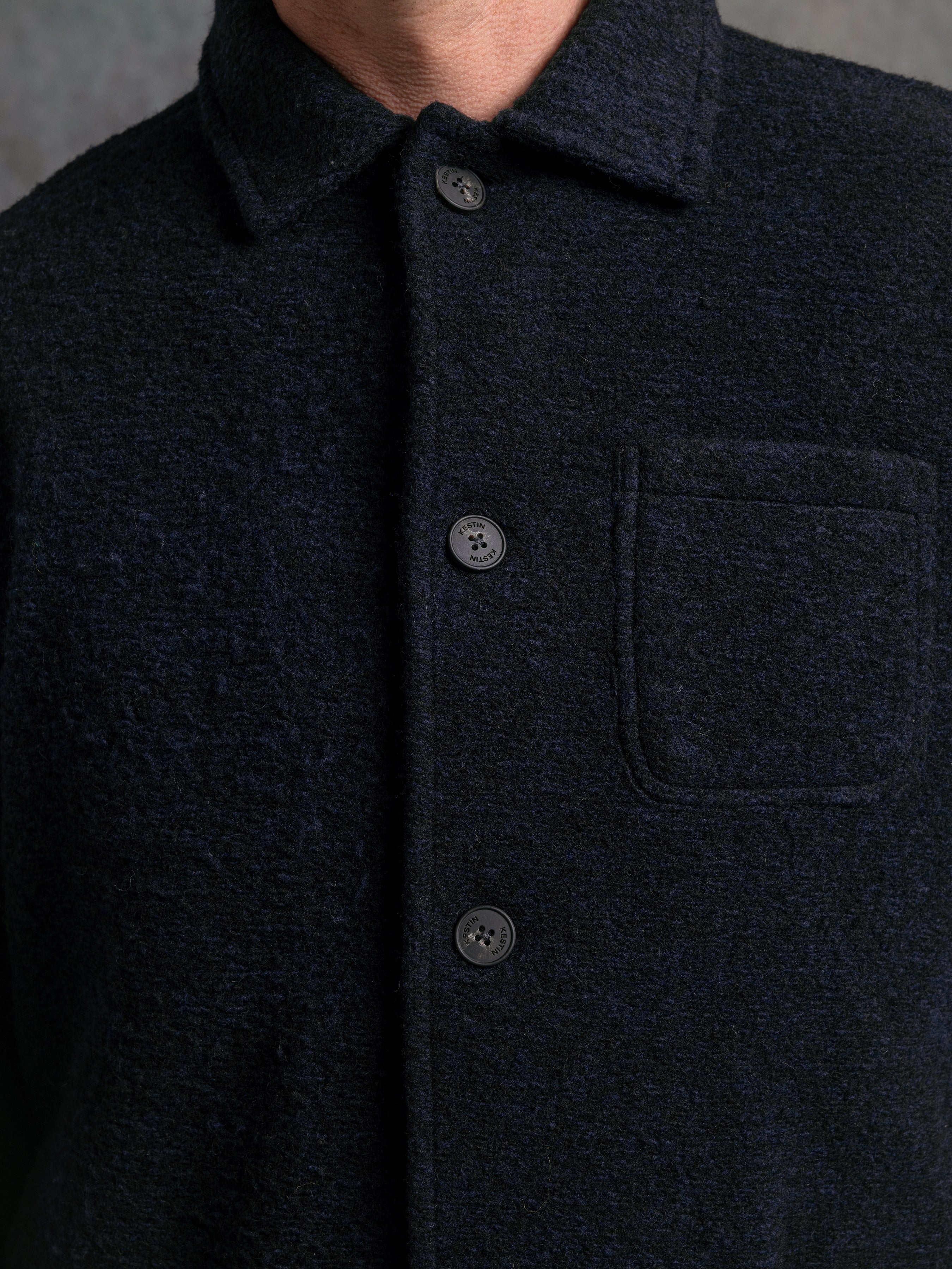 Ormiston Jacket in Navy Speckled Wool Blend