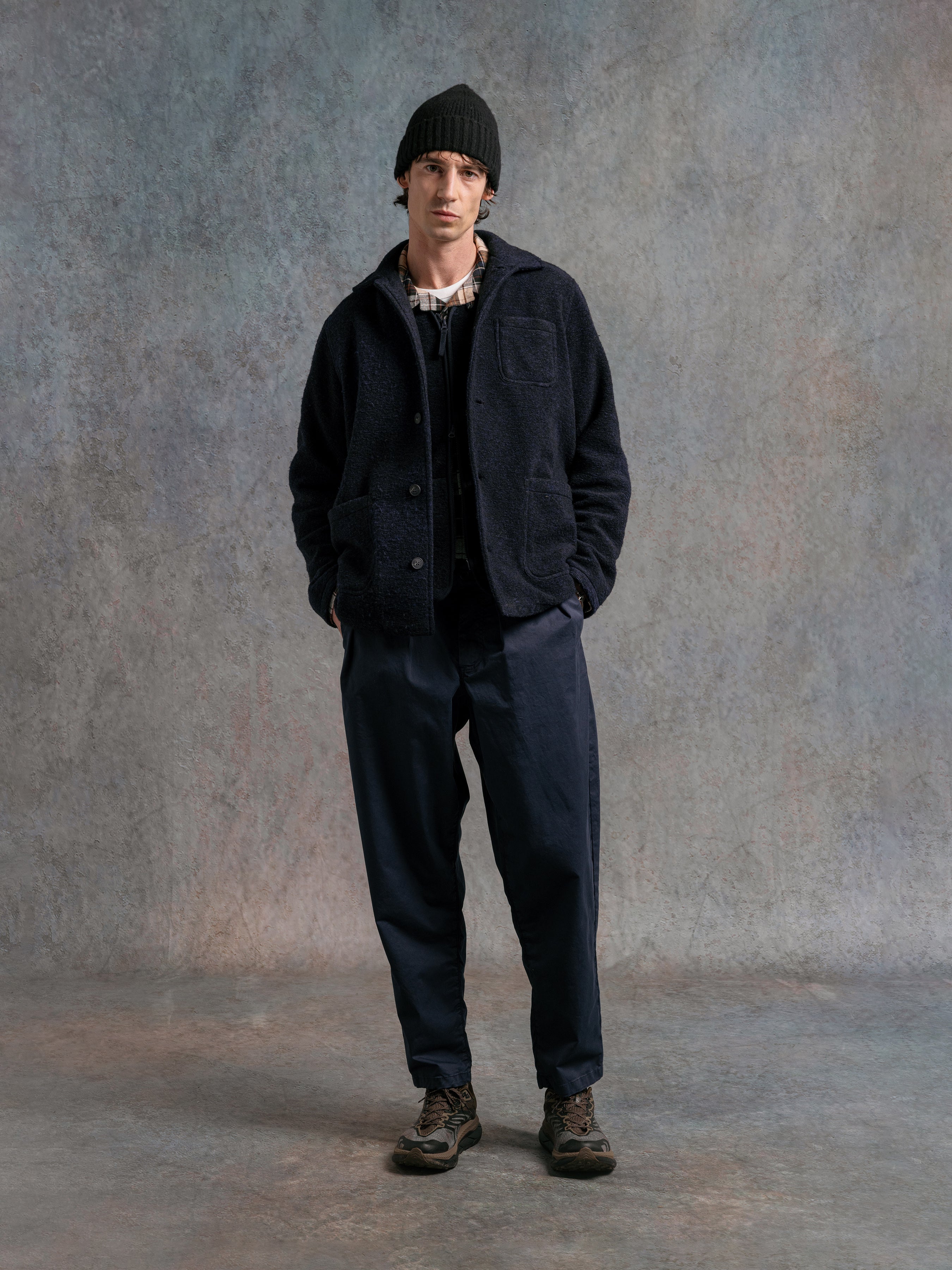Ormiston Jacket in Navy Speckled Wool Blend