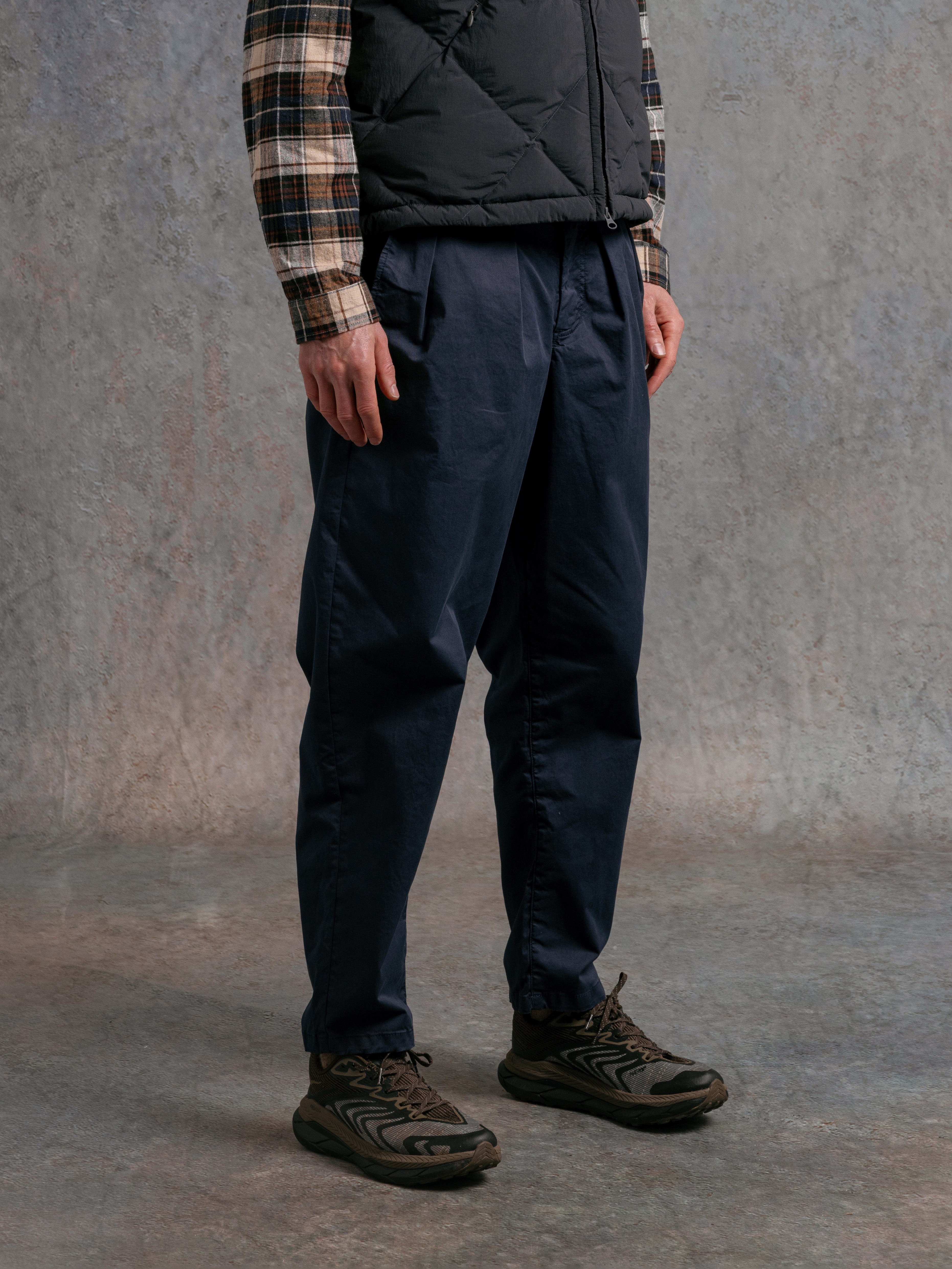 Clyde Pant in Dark Navy Cotton Twill