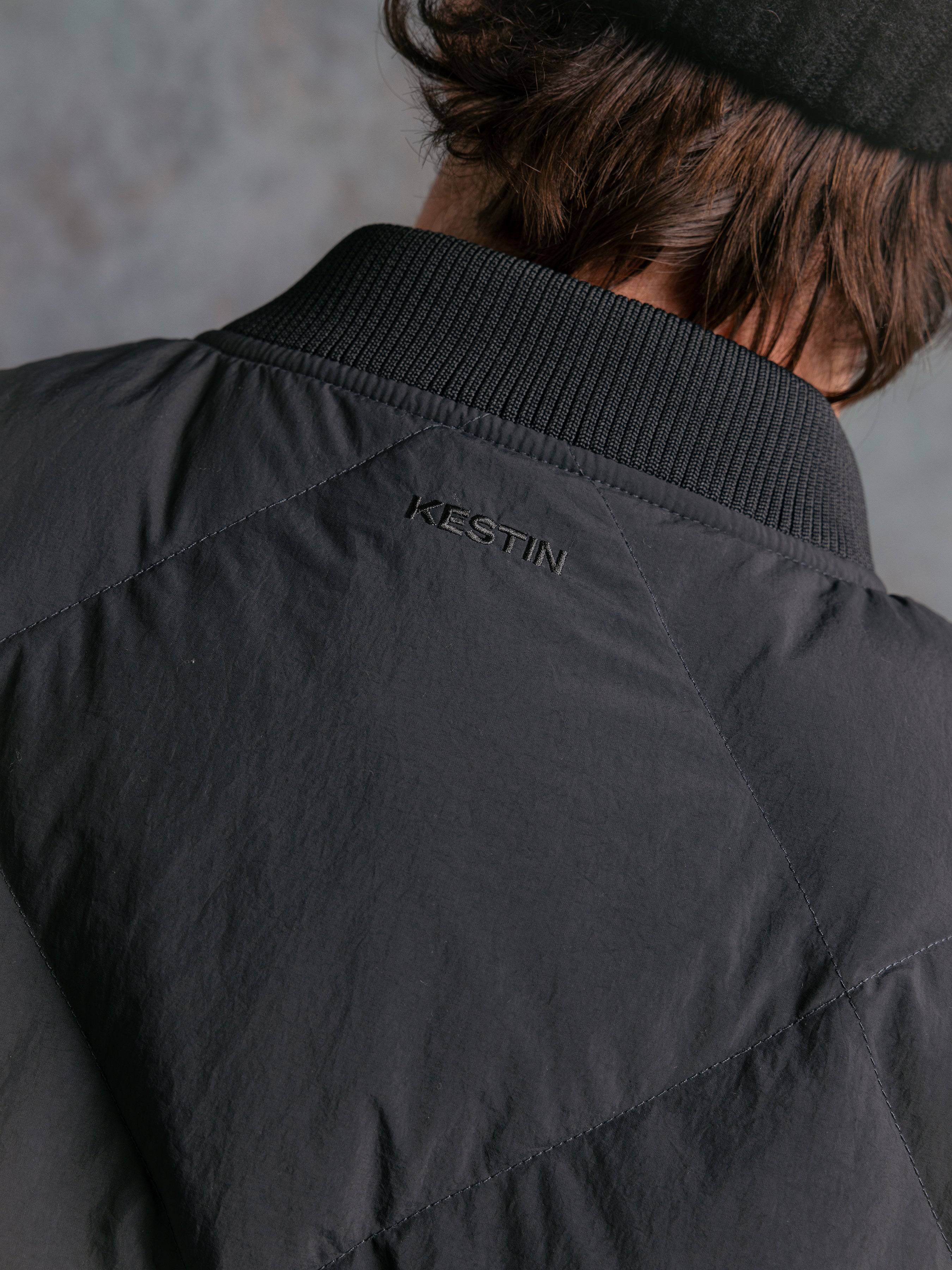 Linton Vest in Charcoal Recycled Nylon