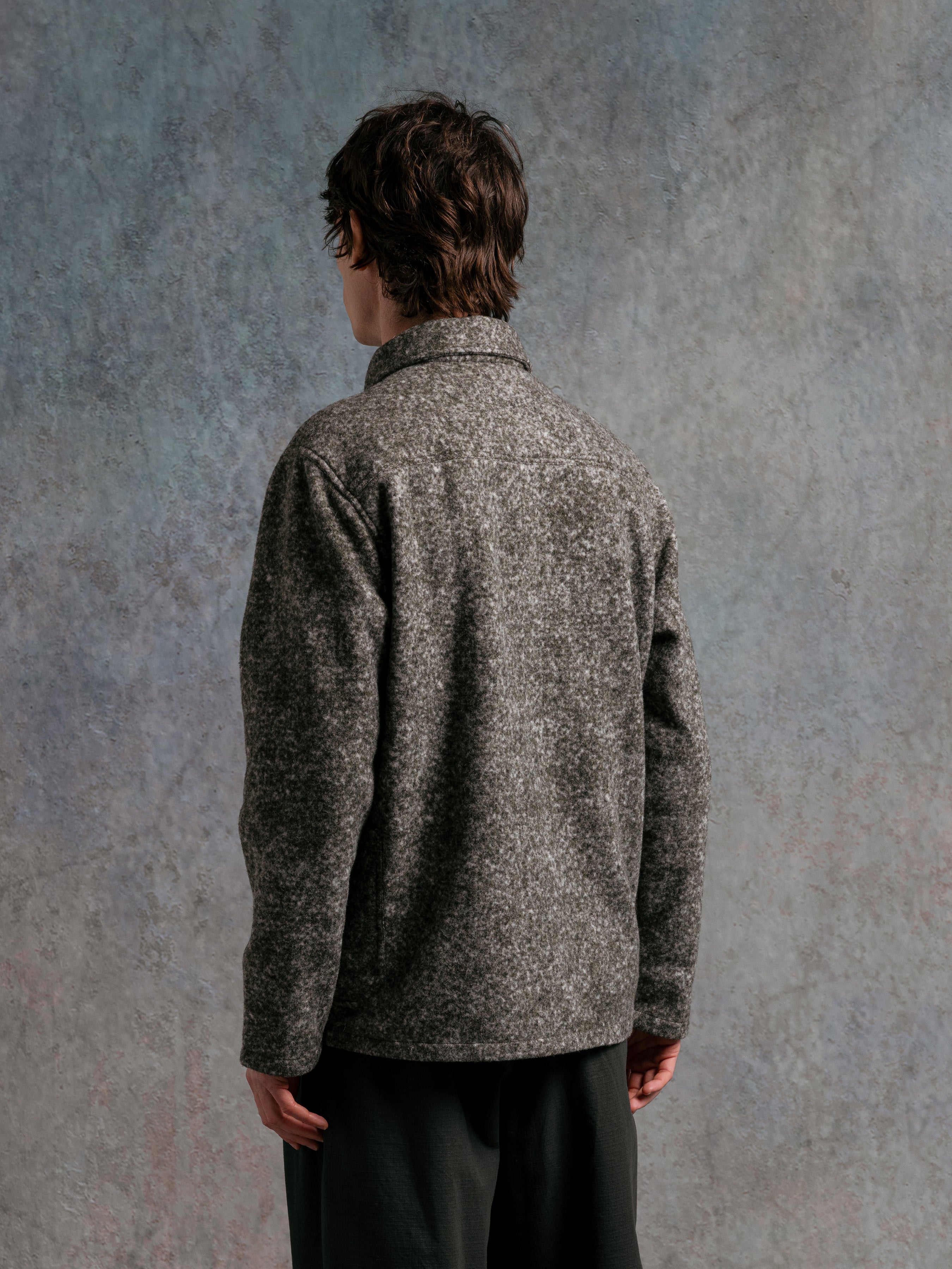 Ormiston Jacket in Olive Speckled Wool Blend