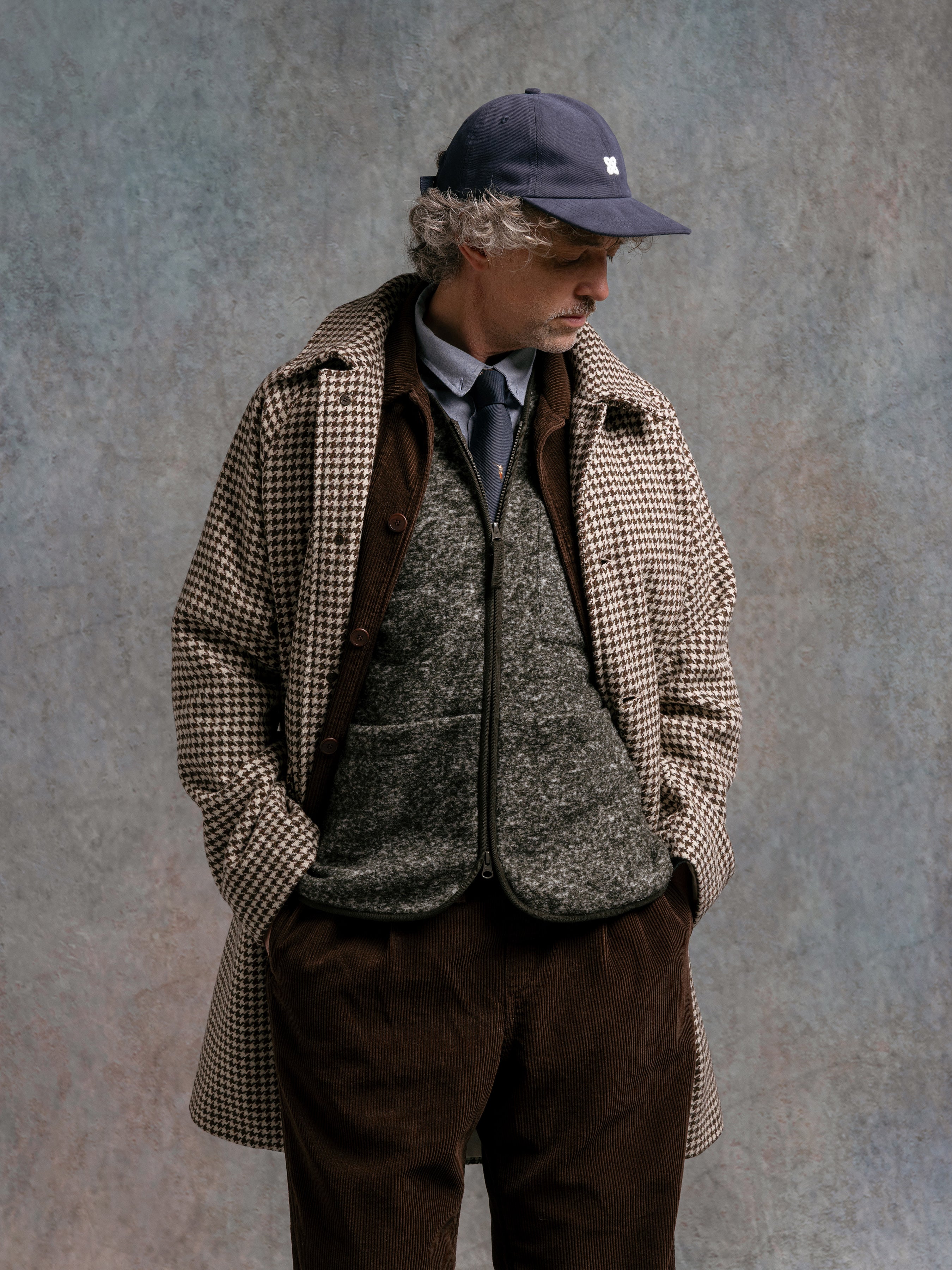 Bute Vest in Olive Speckled Wool Blend