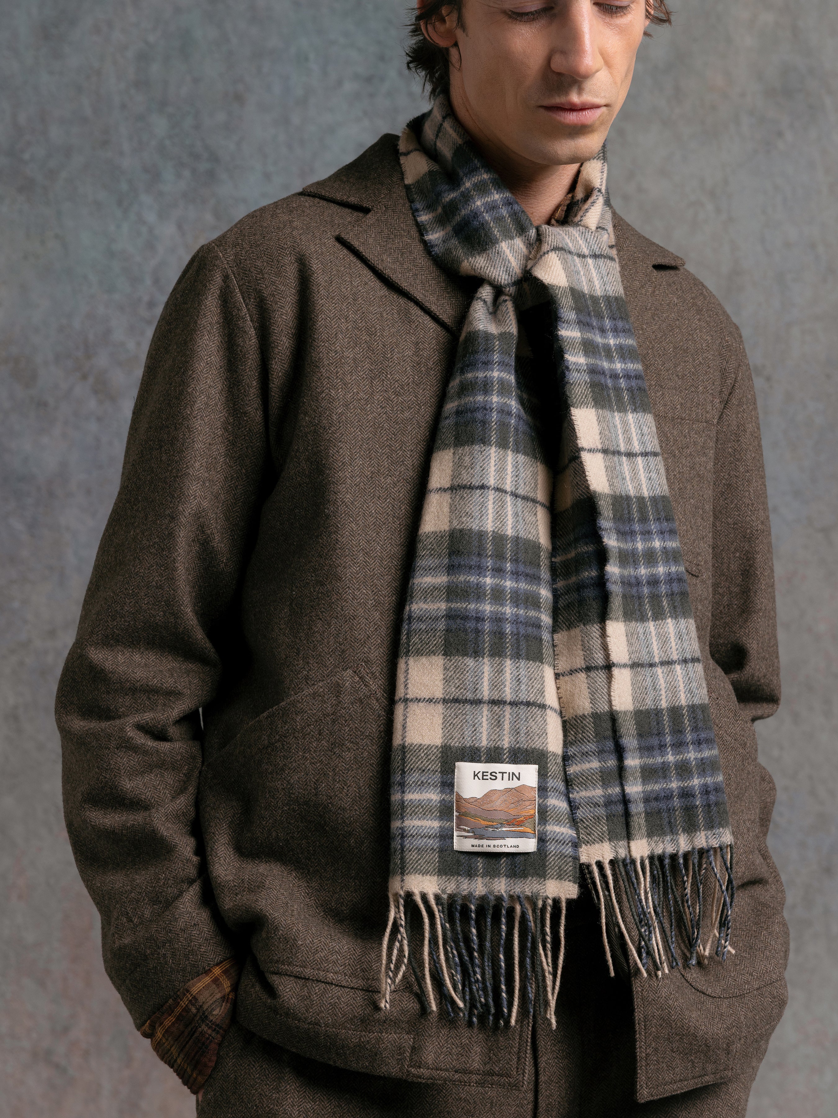 Selkirk Scarf in KESTIN Tartan Lambswool