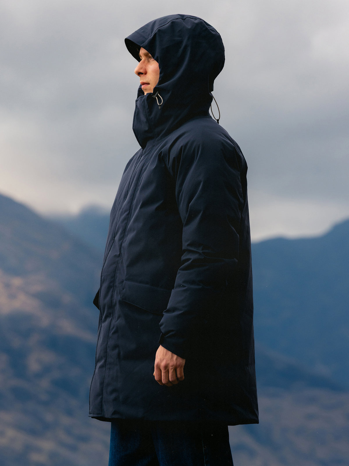 Gullane Storm Parka in Ink Navy Recycled Nylon