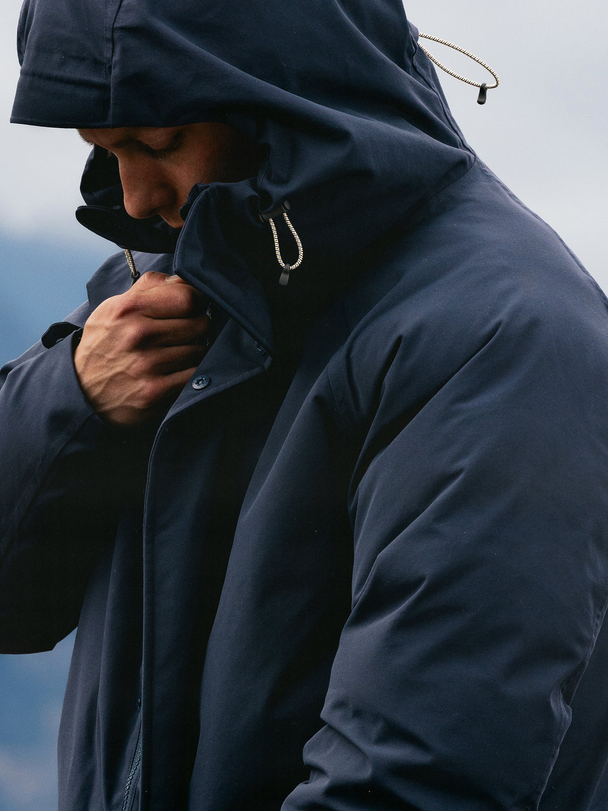 Gullane Storm Parka in Ink Navy Recycled Nylon