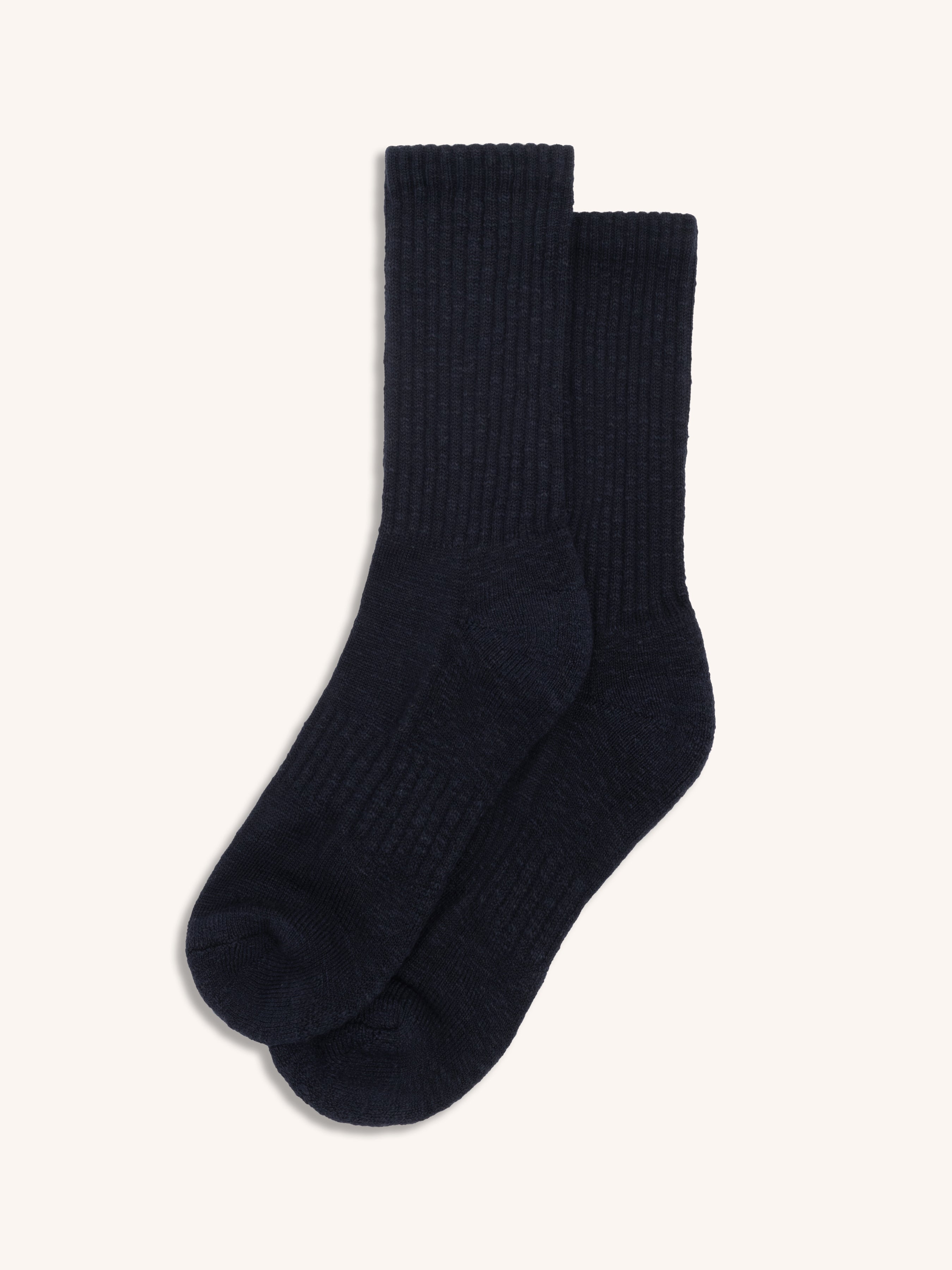 Elgin Cotton Blend Sock in Navy Slub Yarn
