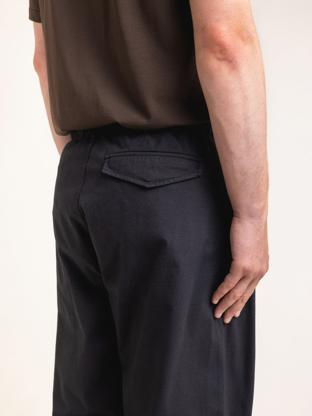 Clyde Pant in Black Ripstop Cotton