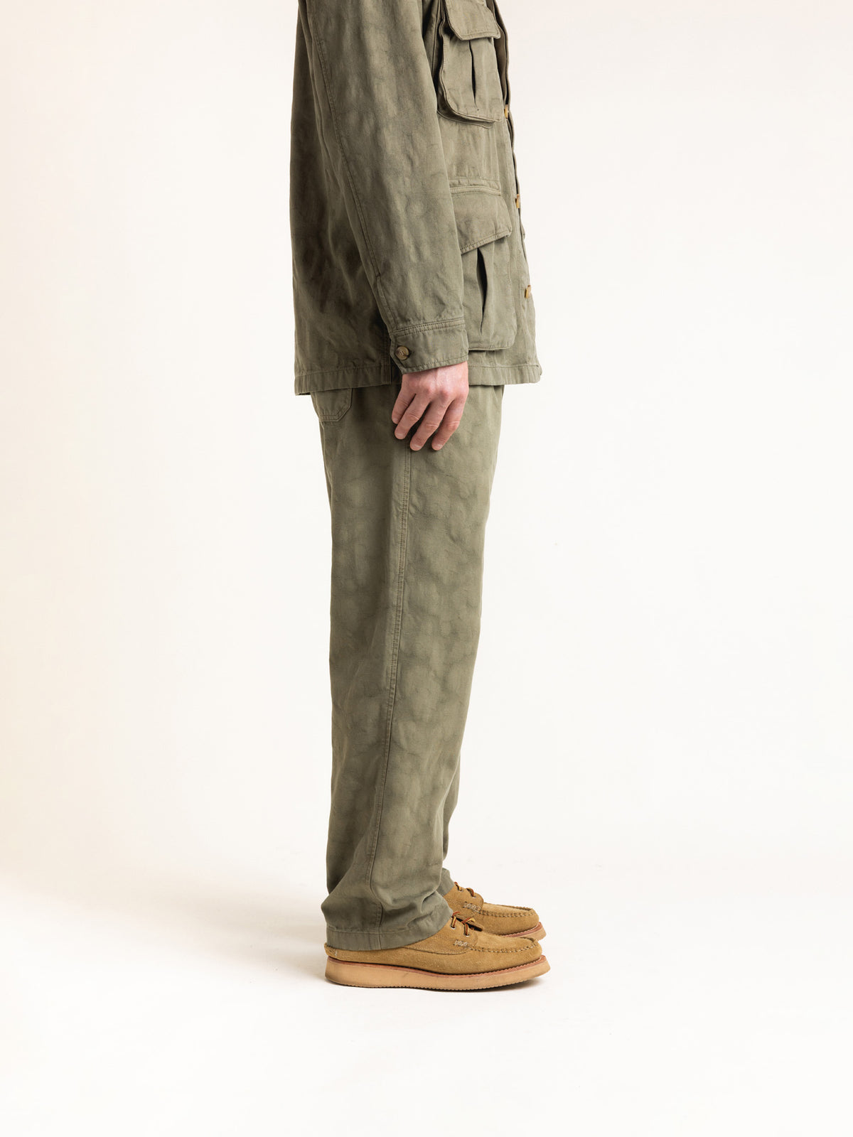Doune Pant in Military Jacquard Ripstop Cotton