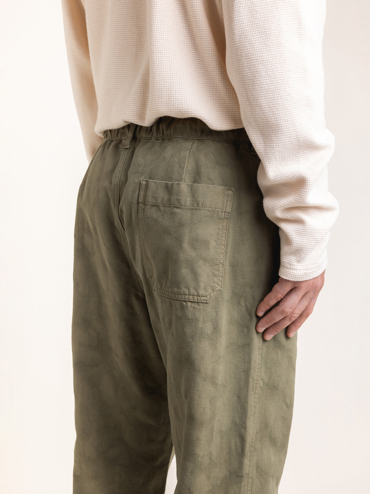 Doune Pant in Military Jacquard Ripstop Cotton