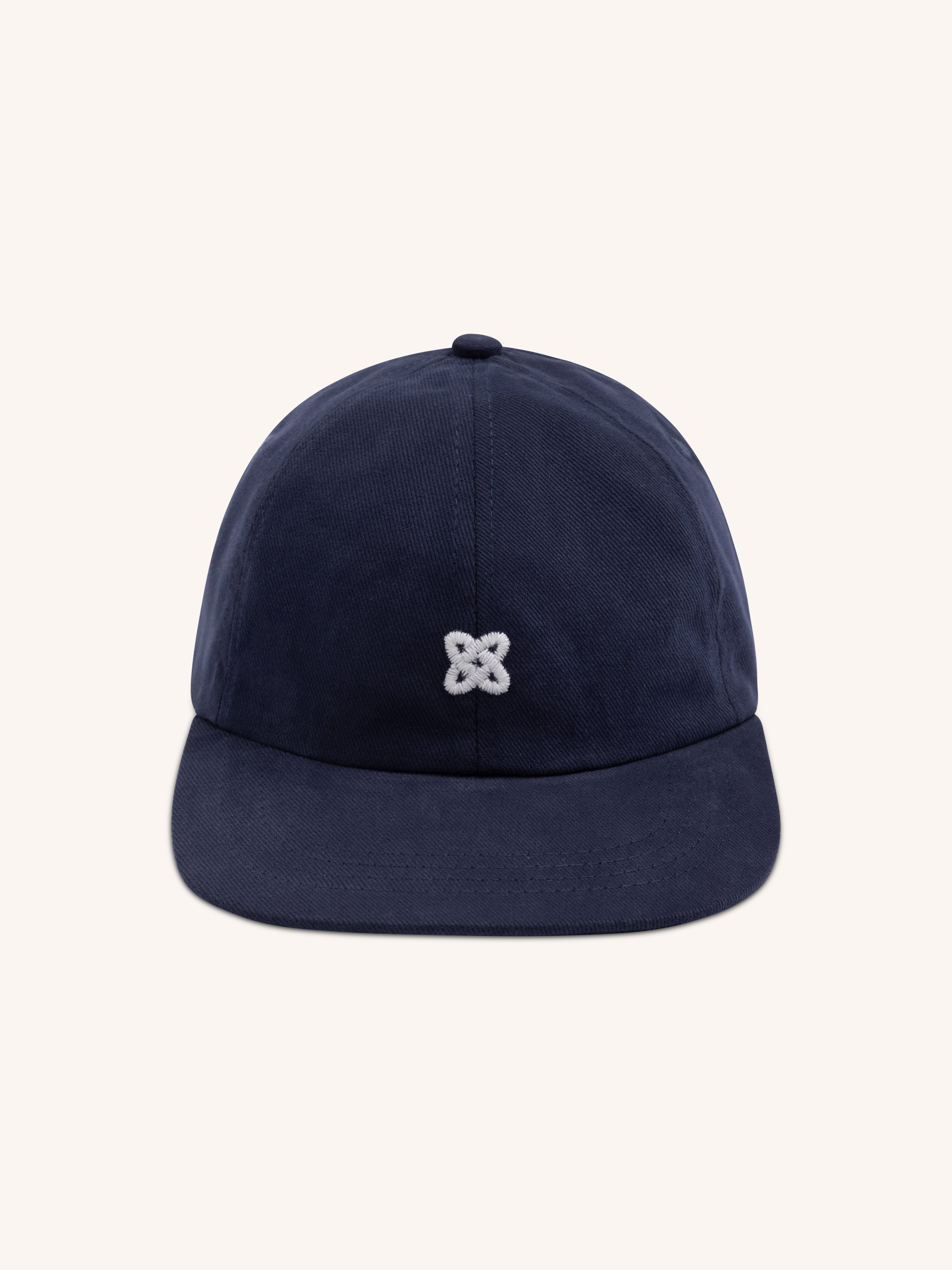 Leuchars Cap in Embroidered Ink Navy Twill