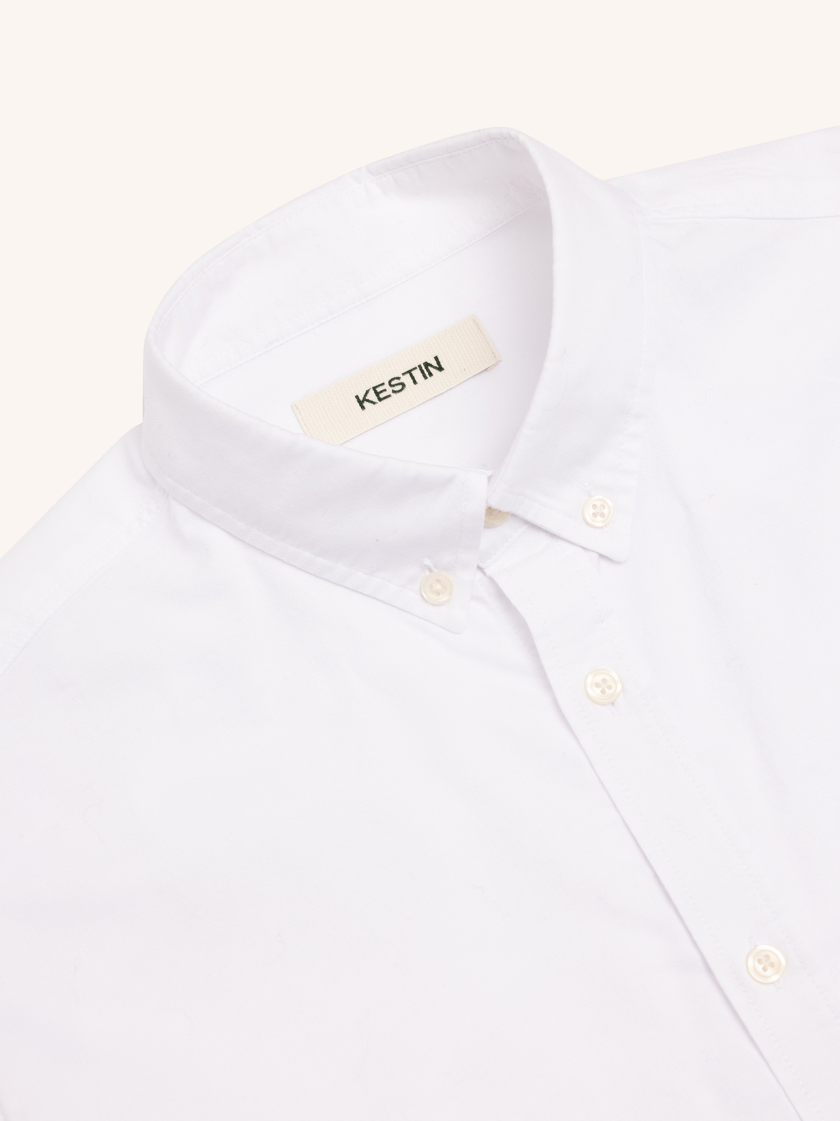 Raeburn Button Down Shirt in White Oxford Organic Cotton