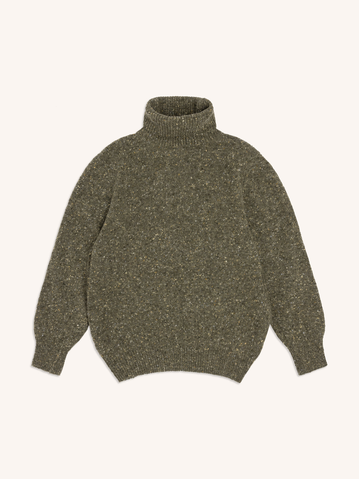Submariner Roll Neck in Moss Donegal Merino Wool