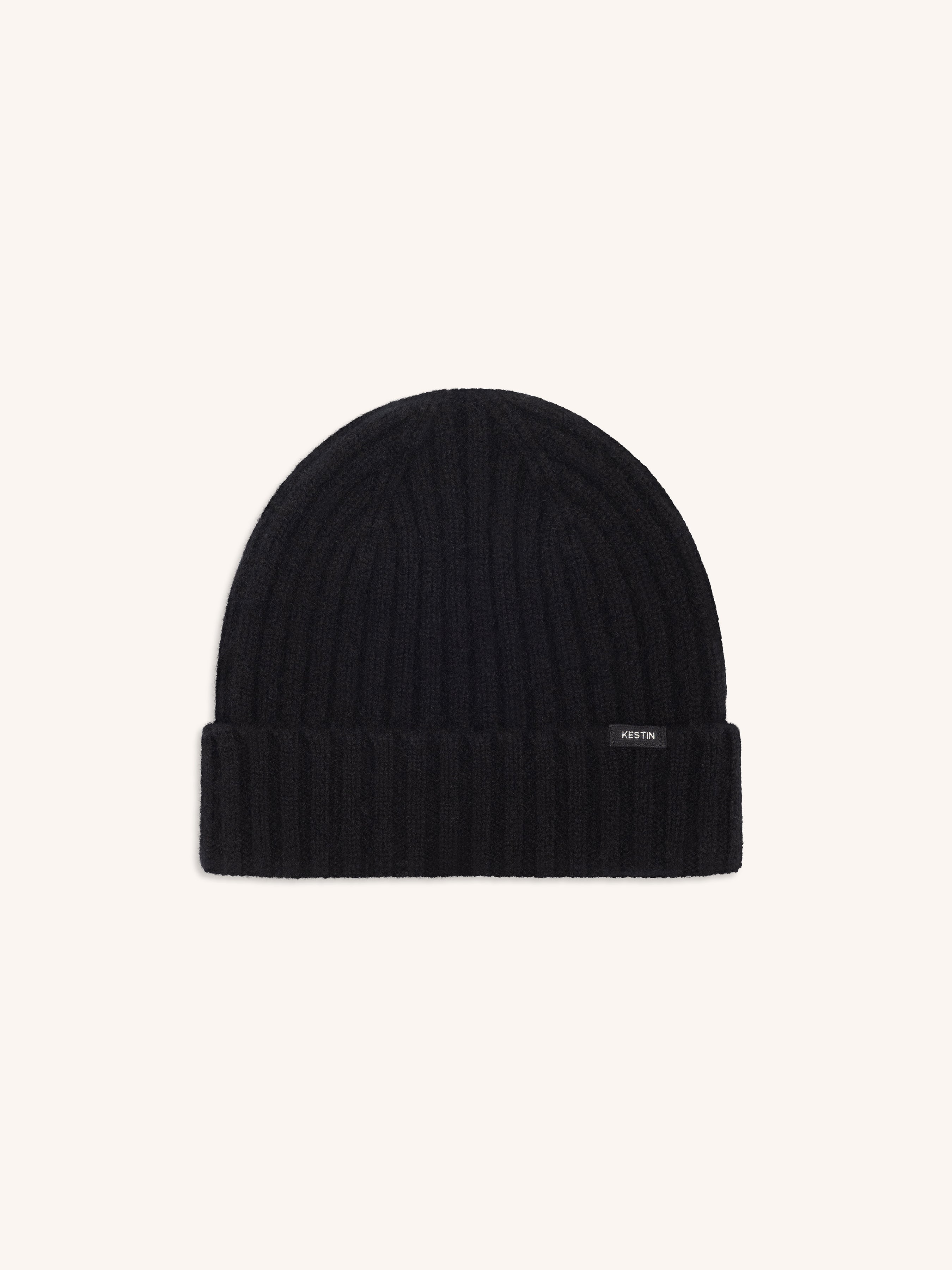 Sanna Beanie in Black Cashmere