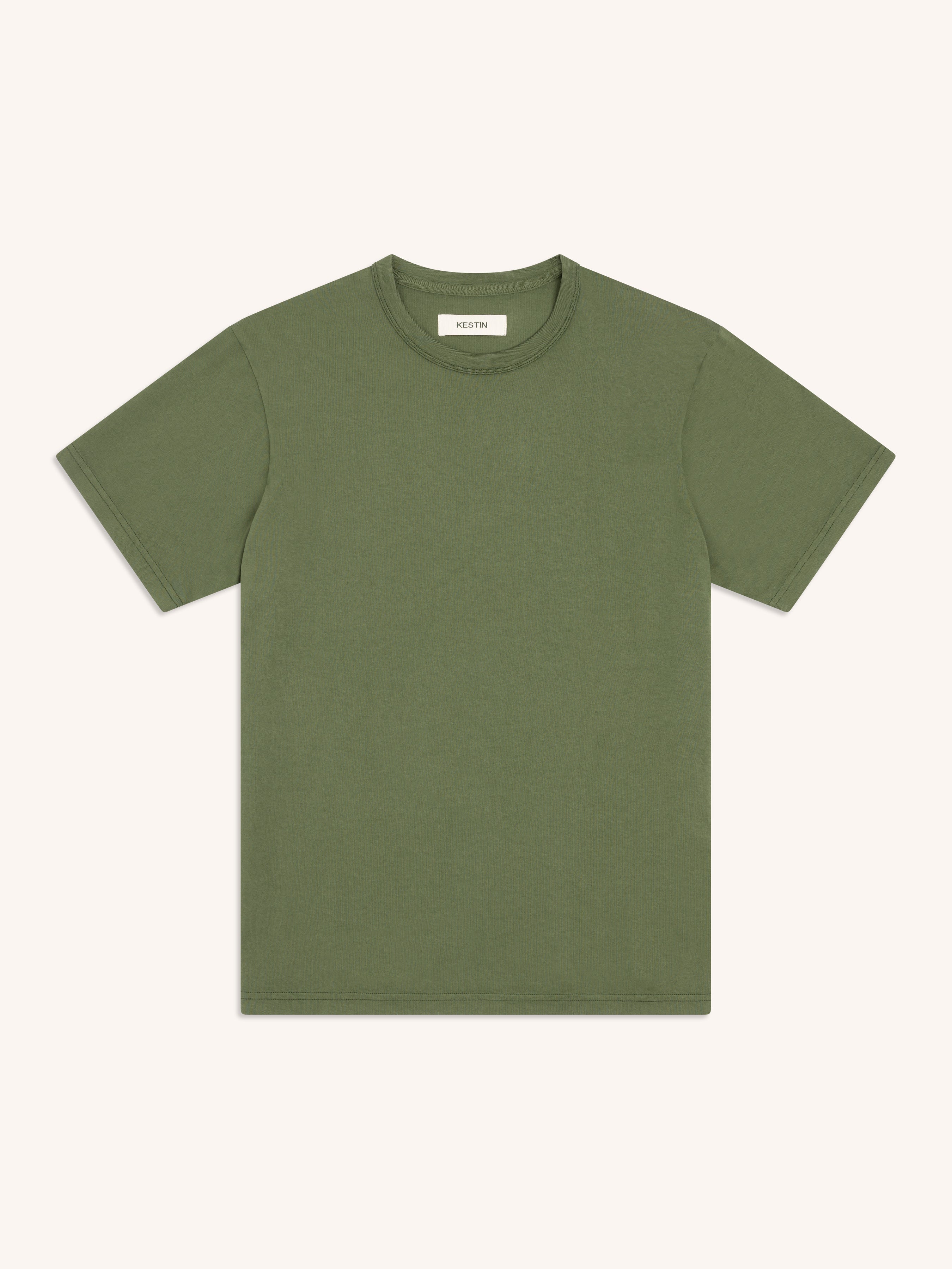Drem Classic T-Shirt in Fern Green Cotton Jersey