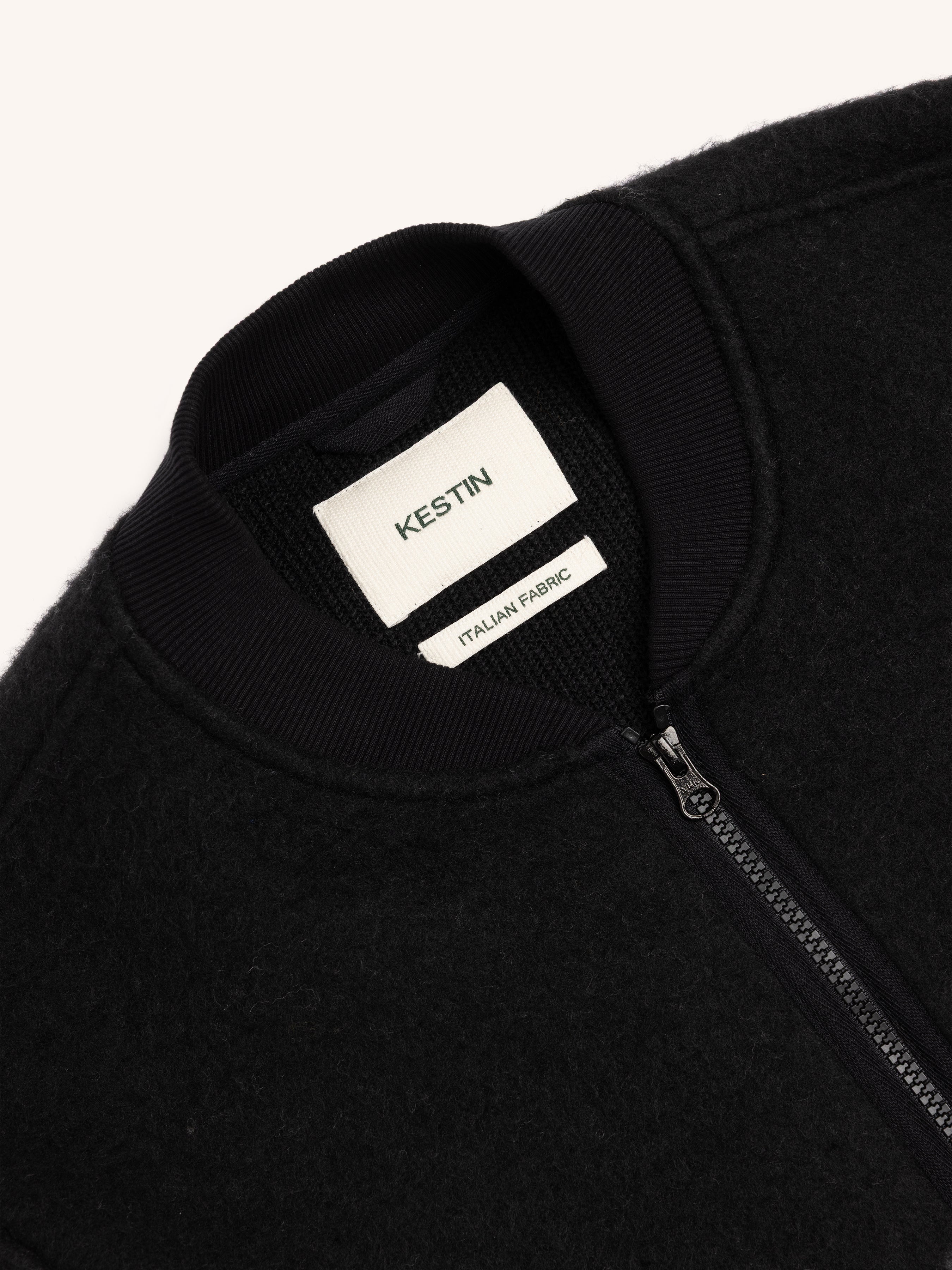 Dreghorn Jacket in Black Fair Isle Band Fleece