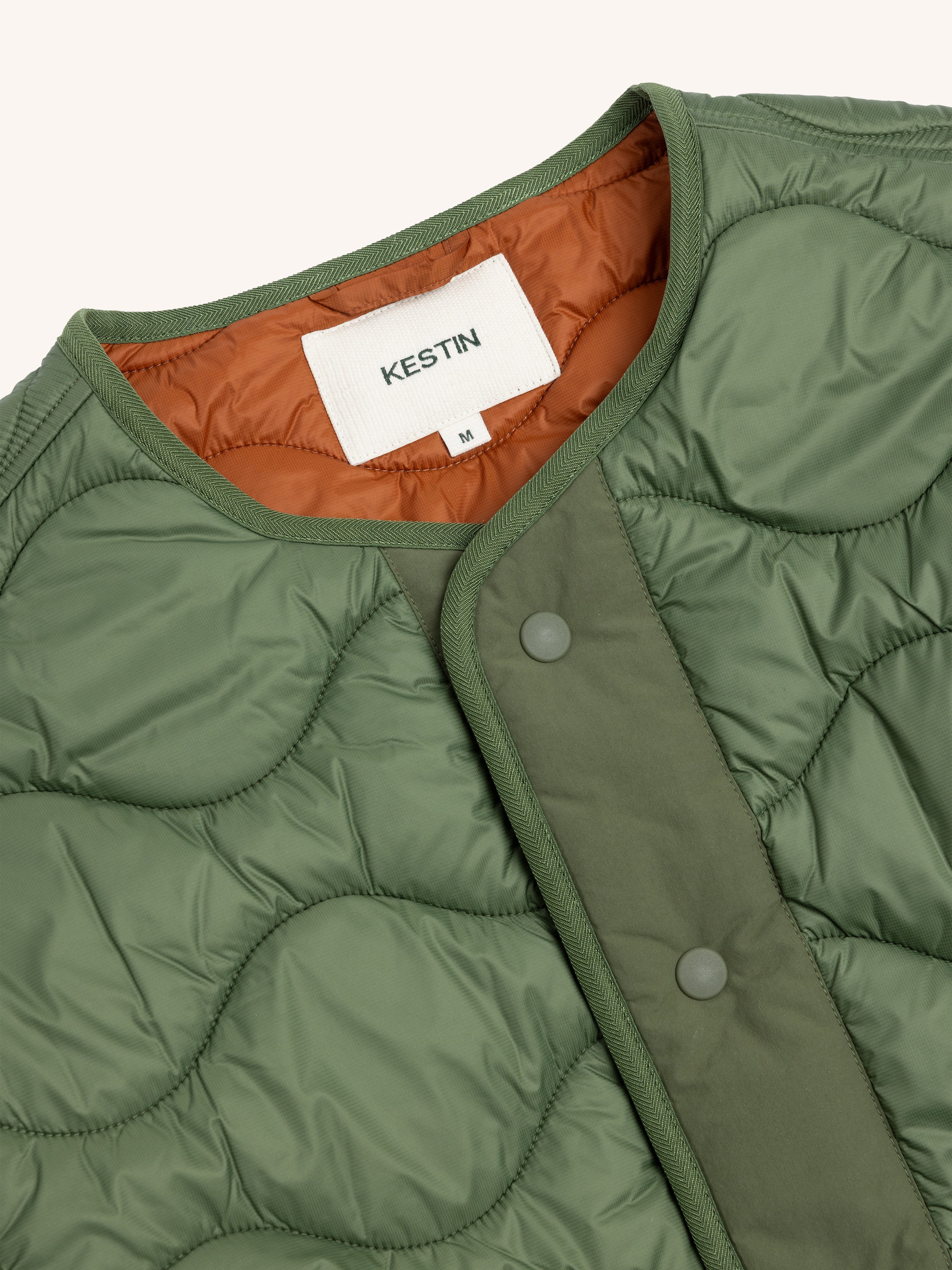Islay Quilted Jacket in Fern Green Recycled Nylon