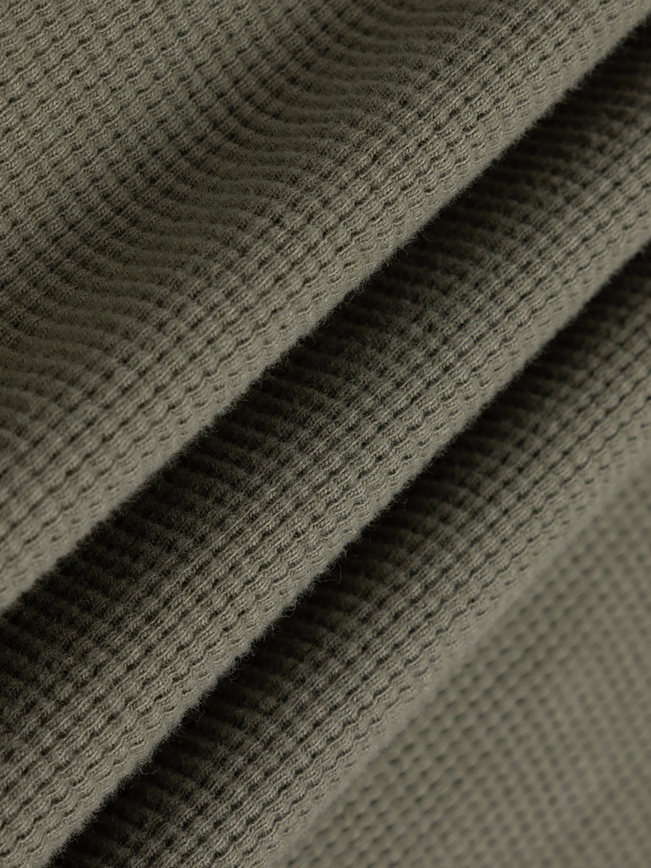 Waternish Long Sleeve Tee in Fern Waffle Cotton
