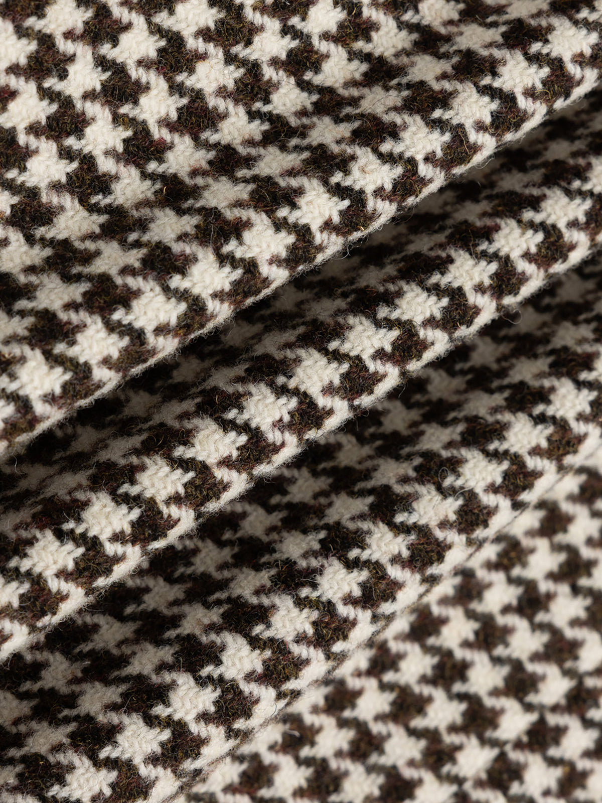Drummond Overcoat in Dark Olive Dogtooth Wool