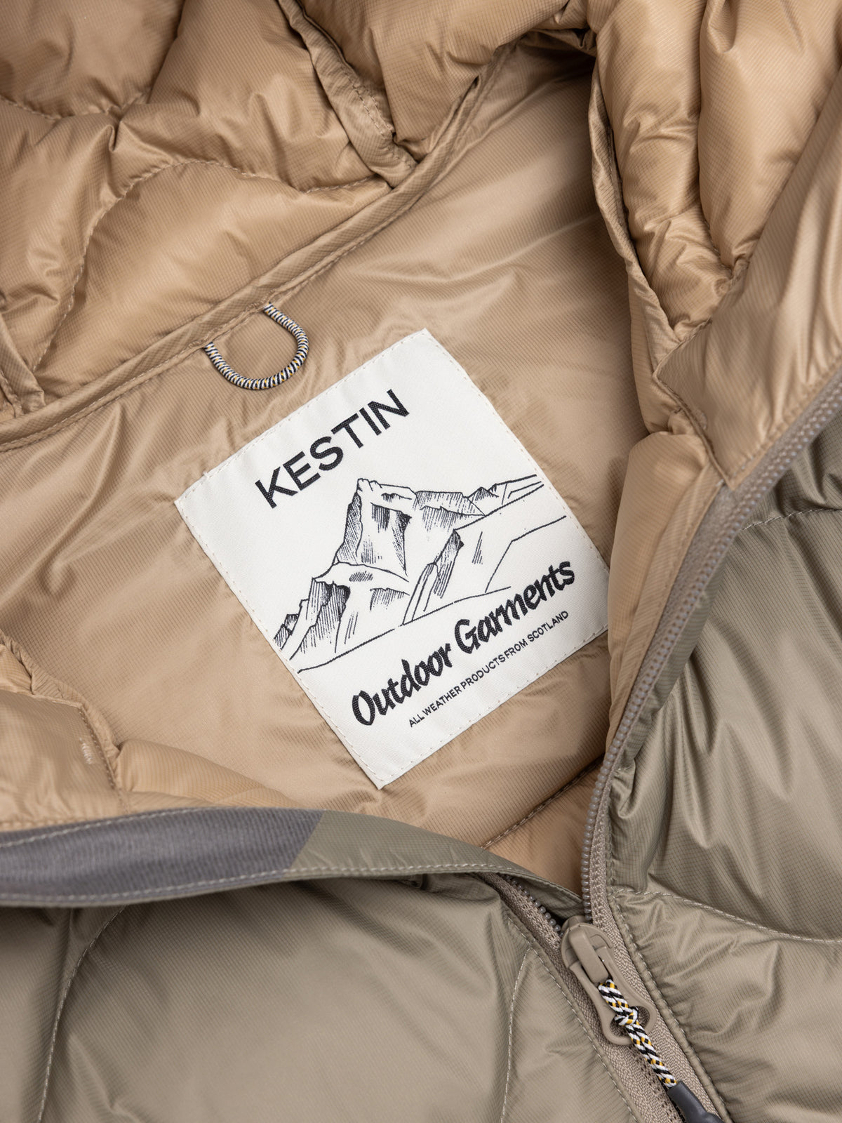 Cuillin Down Jacket in Light Olive Recycled Ripstop