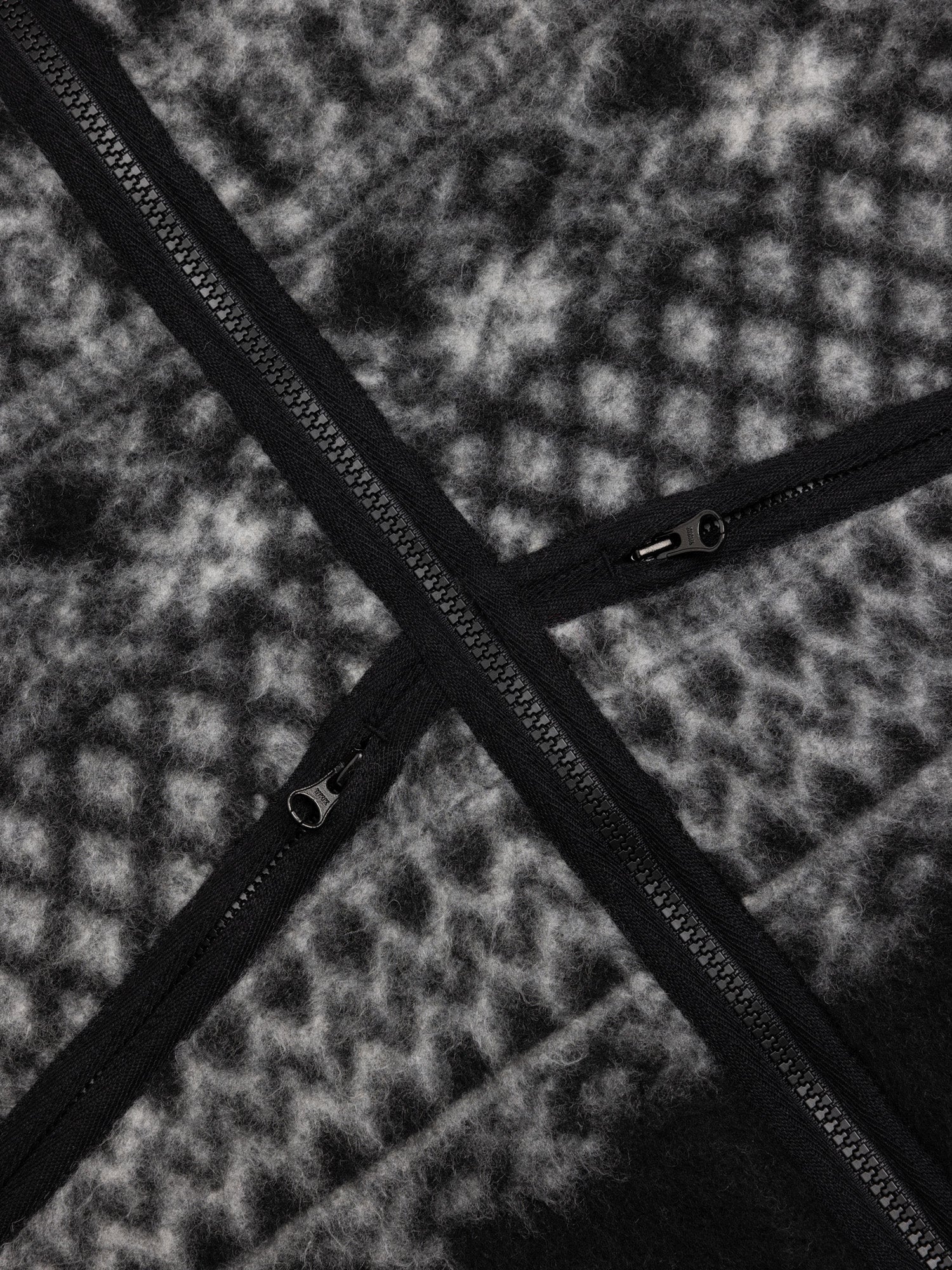 Dreghorn Jacket in Black Fair Isle Band Fleece