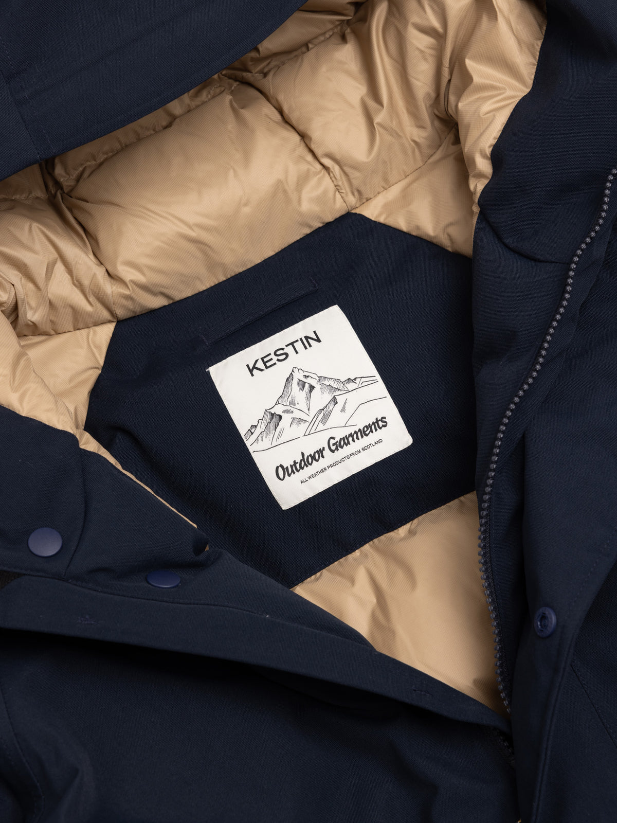 Gullane Storm Parka in Ink Navy Recycled Nylon