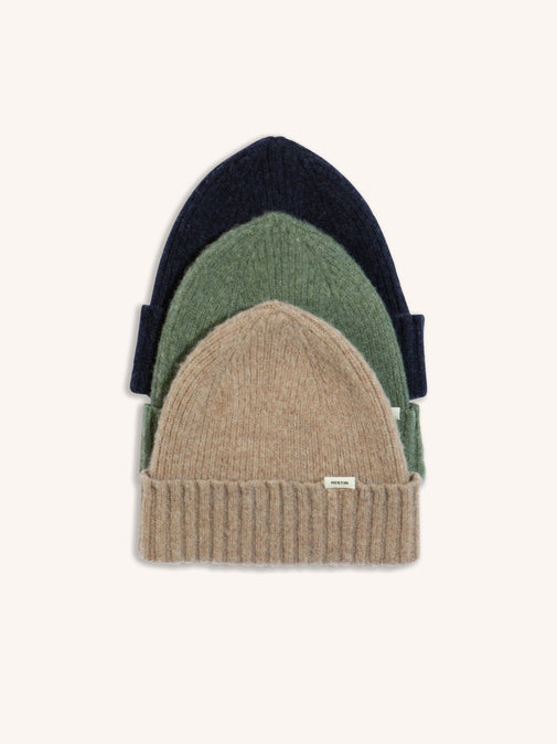 Balloch Beanie in Oat Brushed Lambswool