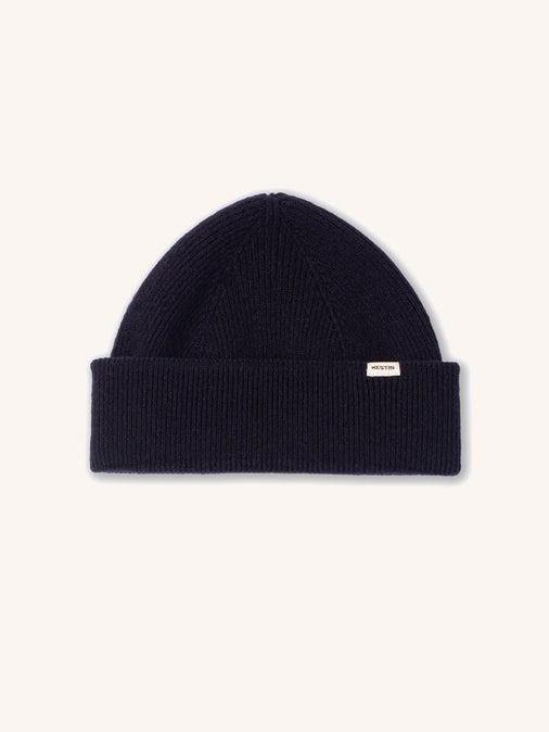 Braemar Beanie in Navy Lambswool