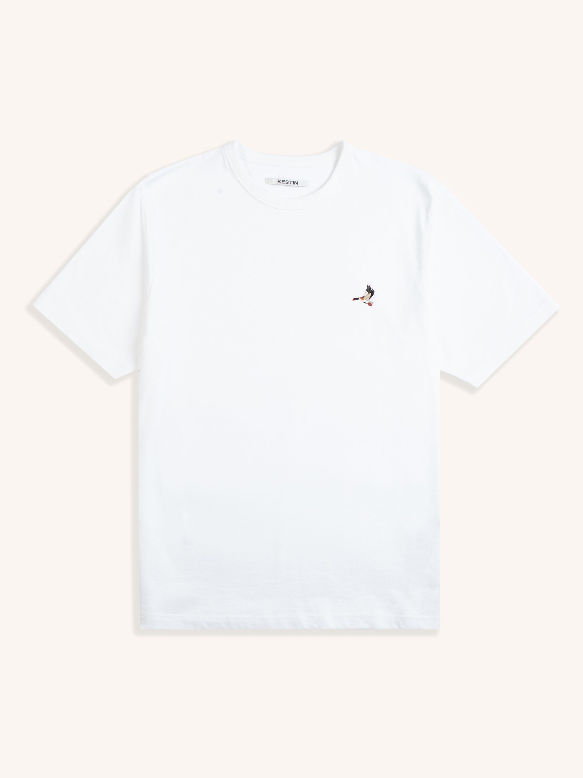 Cargill Tee in White Duck Embroidery