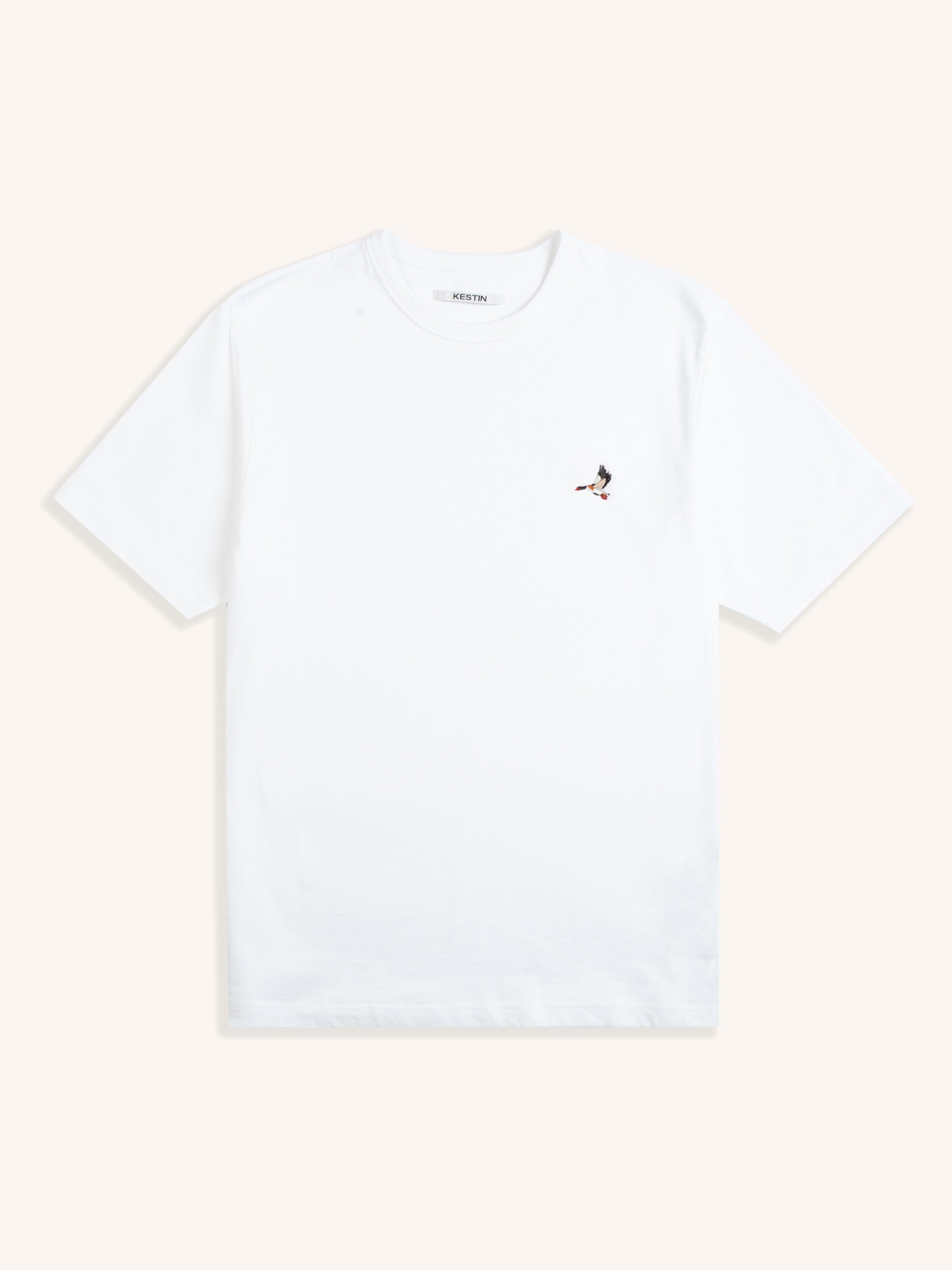 Cargill Tee in White Duck Embroidery