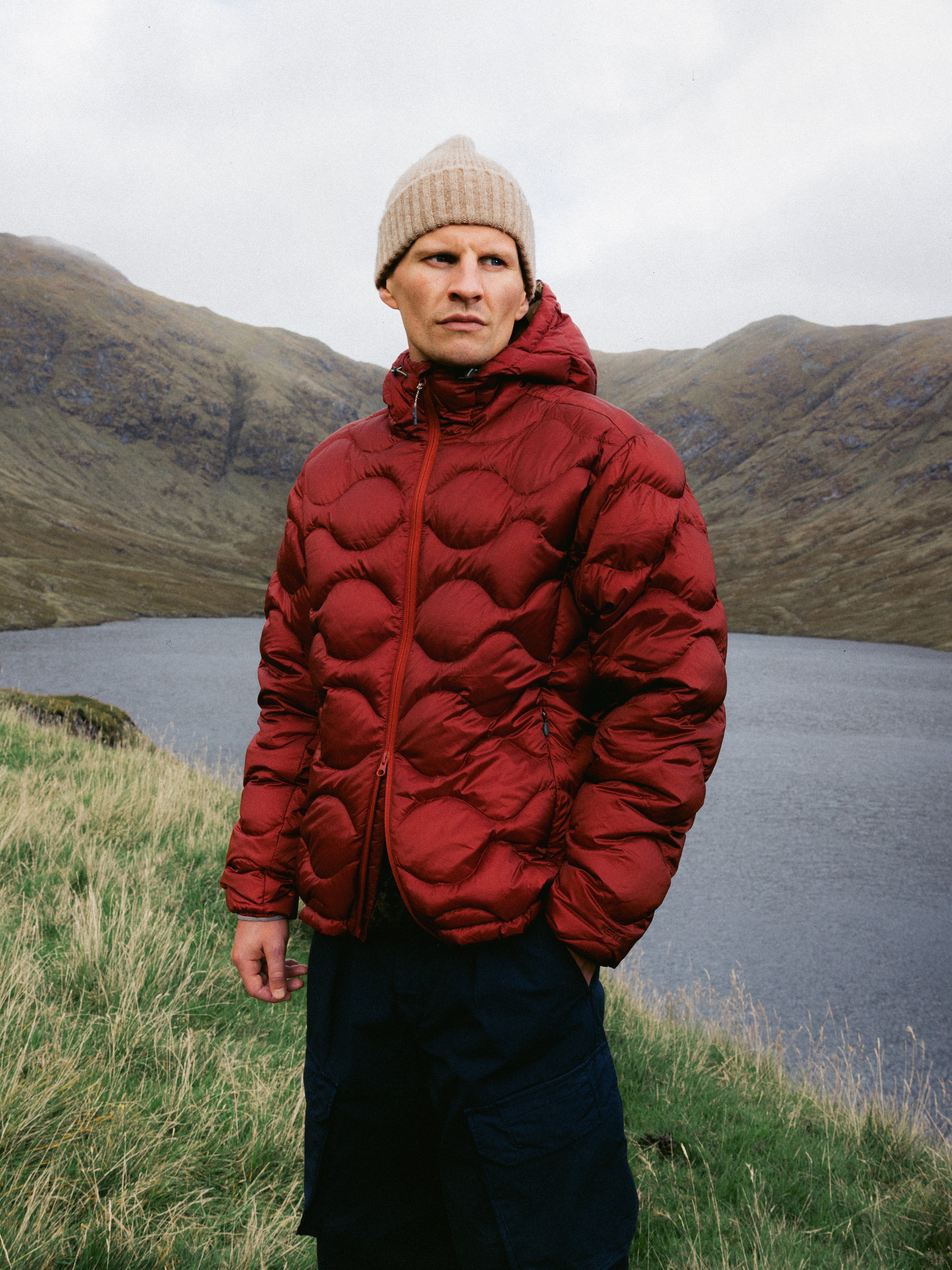 Cuillin Down Jacket in Vintage Red Recycled Ripstop