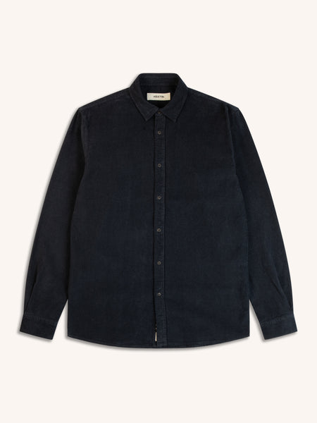 柔らかい Shirt Dirleton | KESTIN In Kestin – Corduroy Cotton Navy Dark シャツ+ブラウス(長袖+七分)