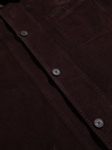 A close-up shot of the Huntly Jacket by KESTIN, showing the buttoned front.