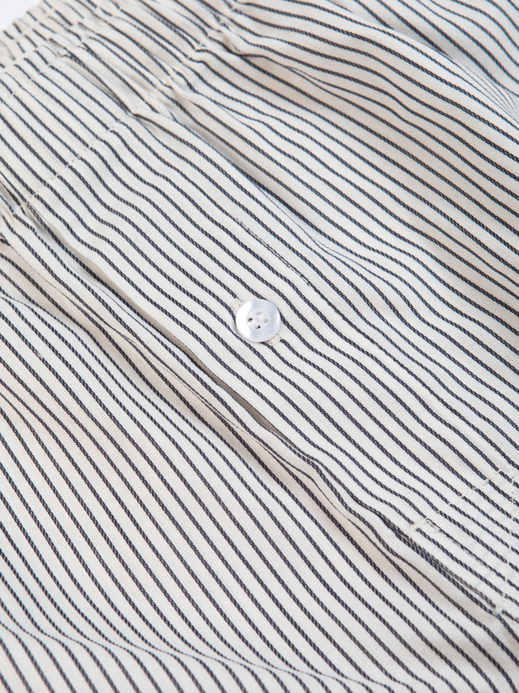 Port O Leith Boxer in Navy Stripe Italian Cotton