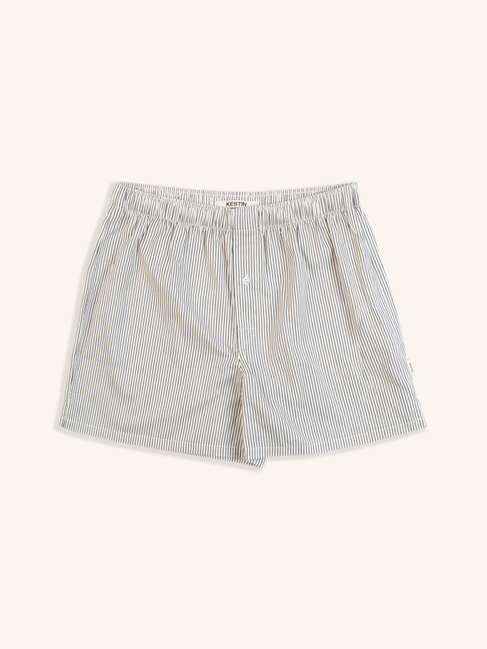 Port O Leith Boxer in Navy Stripe Italian Cotton