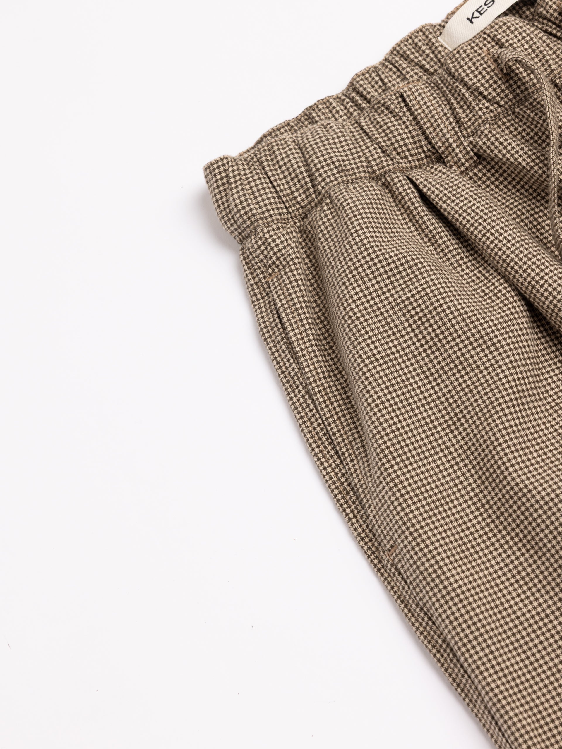 Doune Pant in Olive Check Organic Cotton