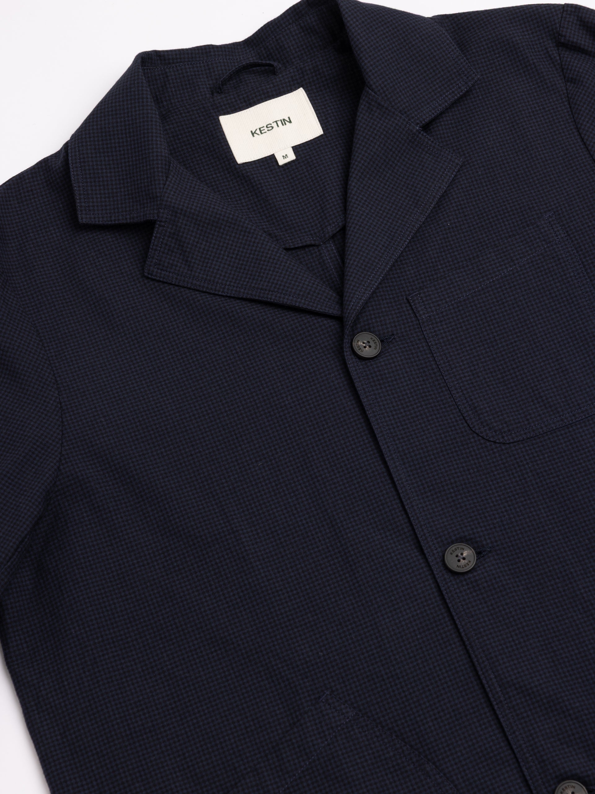 Stac Blazer in Navy Check Organic Cotton