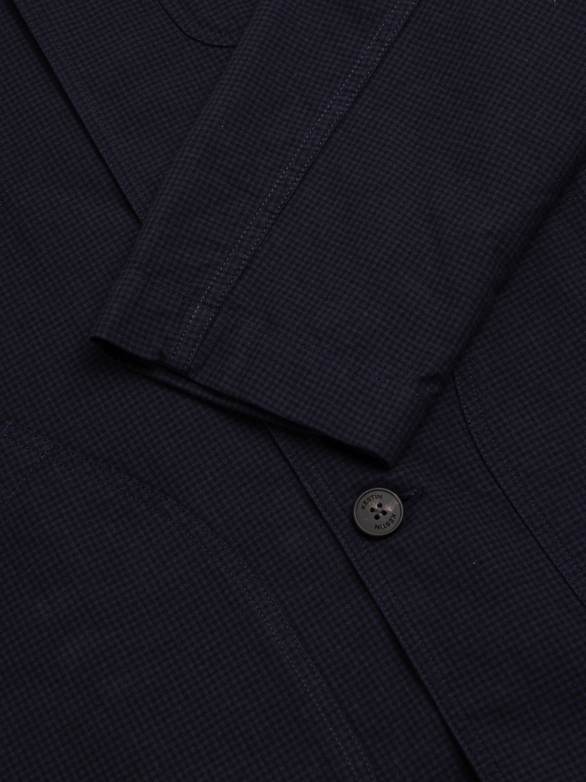 Stac Blazer in Navy Check Organic Cotton