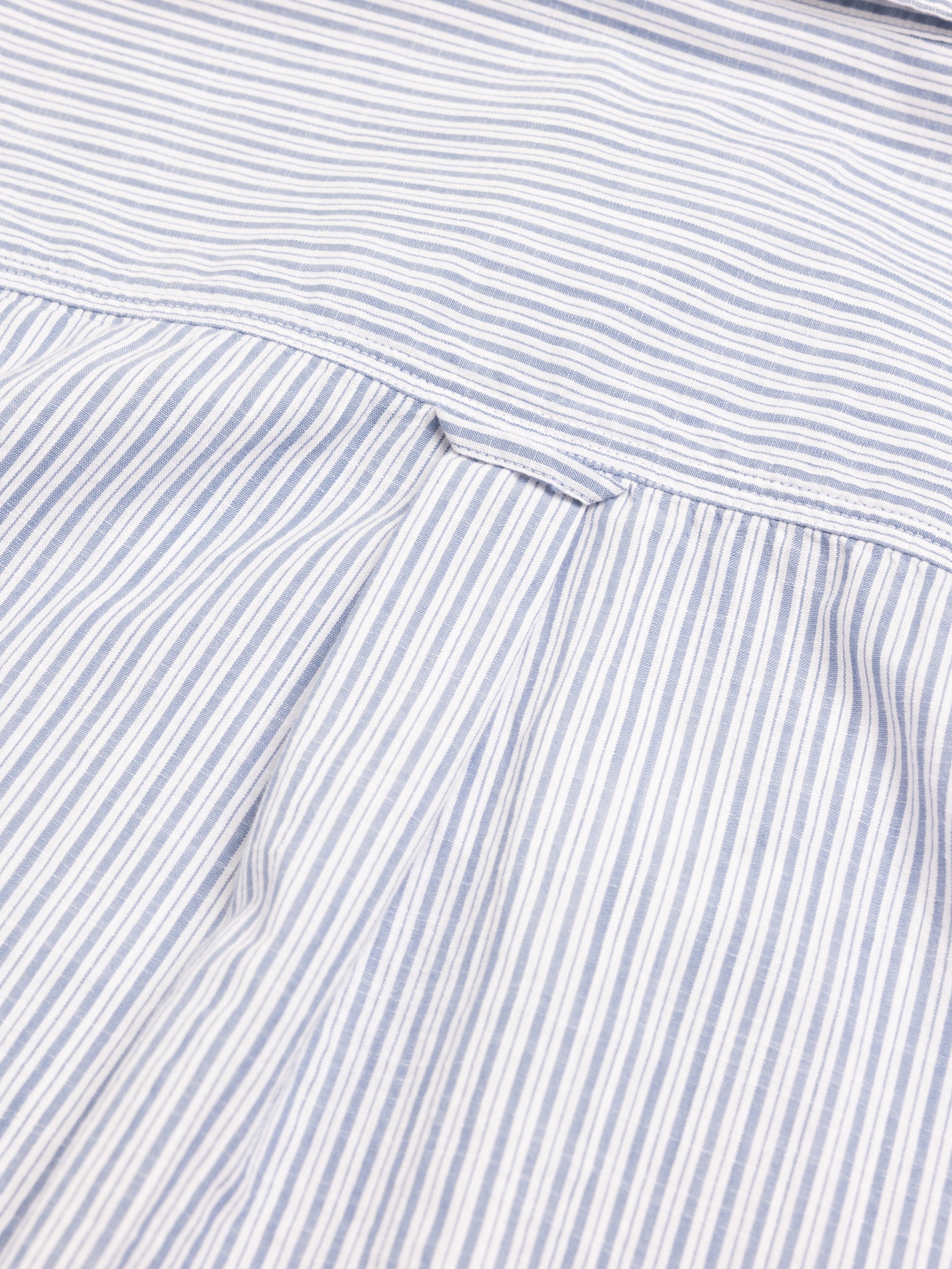 Raeburn Button Down Shirt in Blue Stripe Slub Organic Cotton